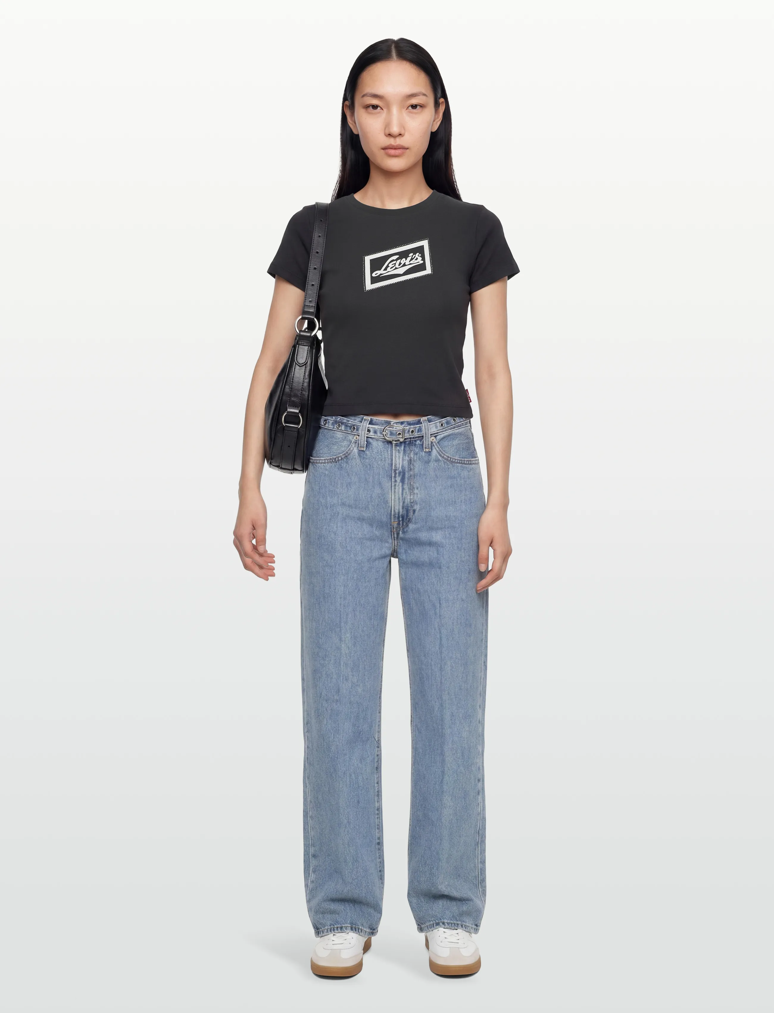 Levi's Gr Essential Sporty Tee Vintag, XS, Black, T-Shirts & Toppe > Kortærmede, Dame