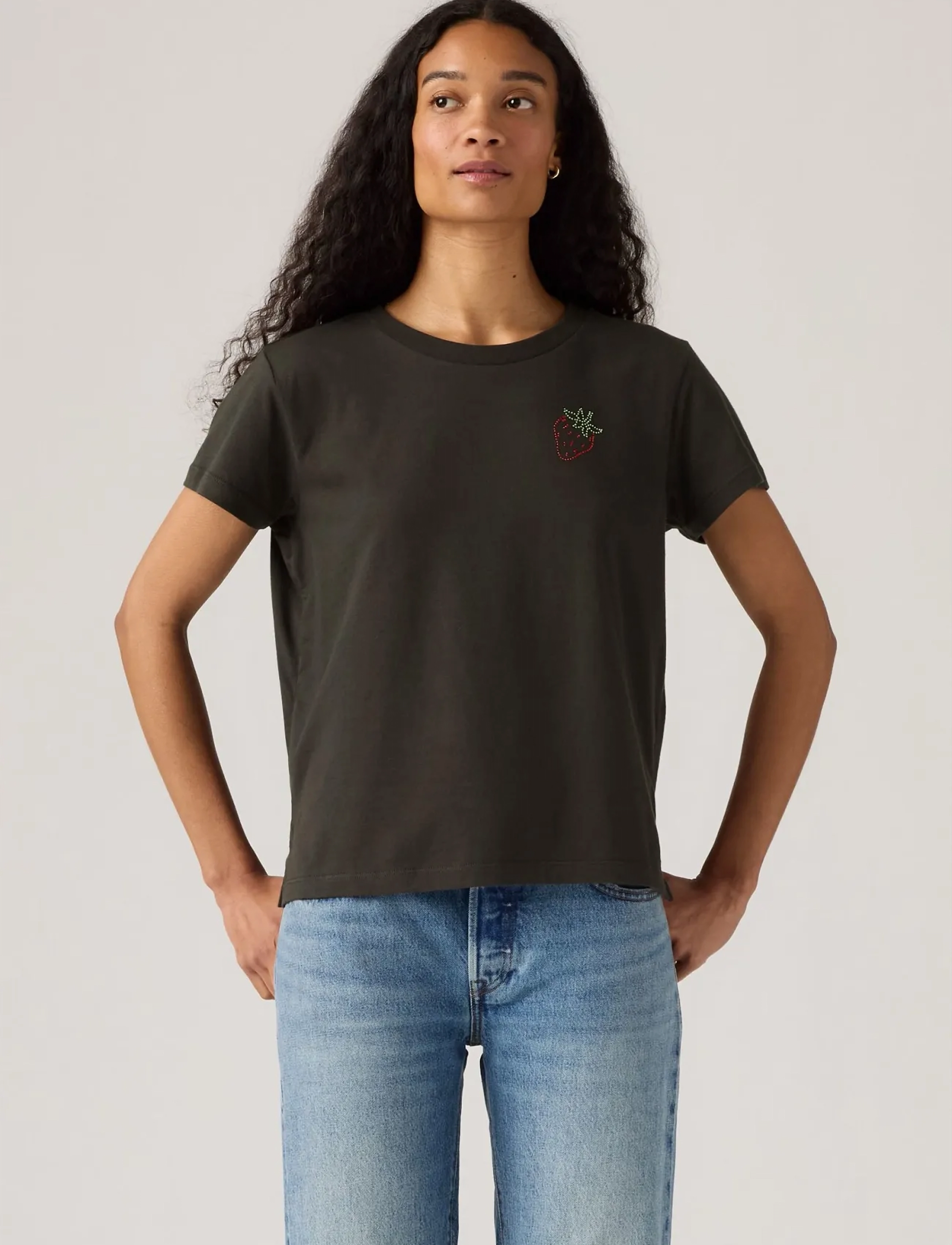 Levi's® - GRAPHIC BOXY TSHIRT RHINESTONE - t-shirts - blacks - 3