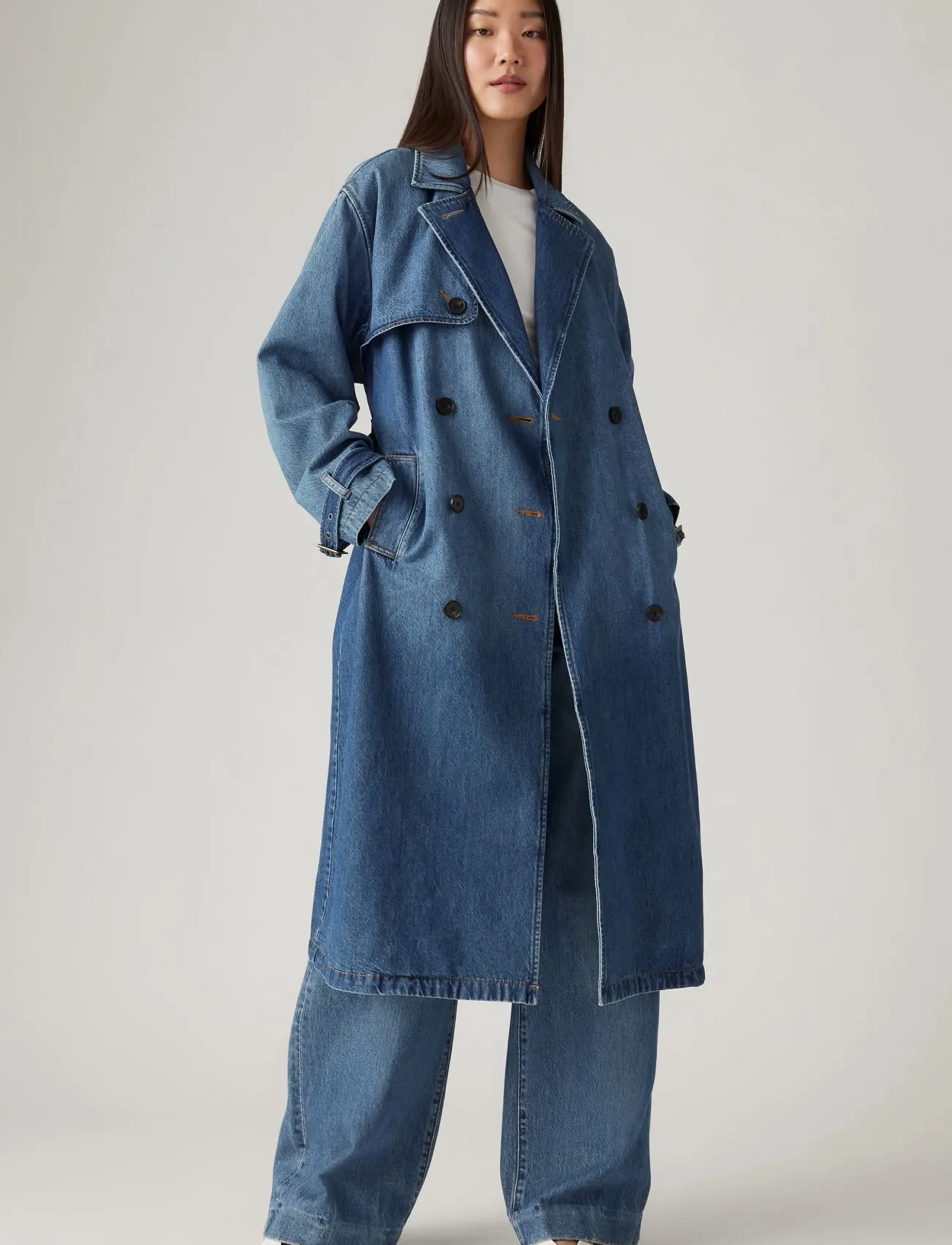 Levi's® SPADE TRENCH LETS GET LOST AGA - Trenchcoats - DARK INDIGO - FLAT FINISH / blue