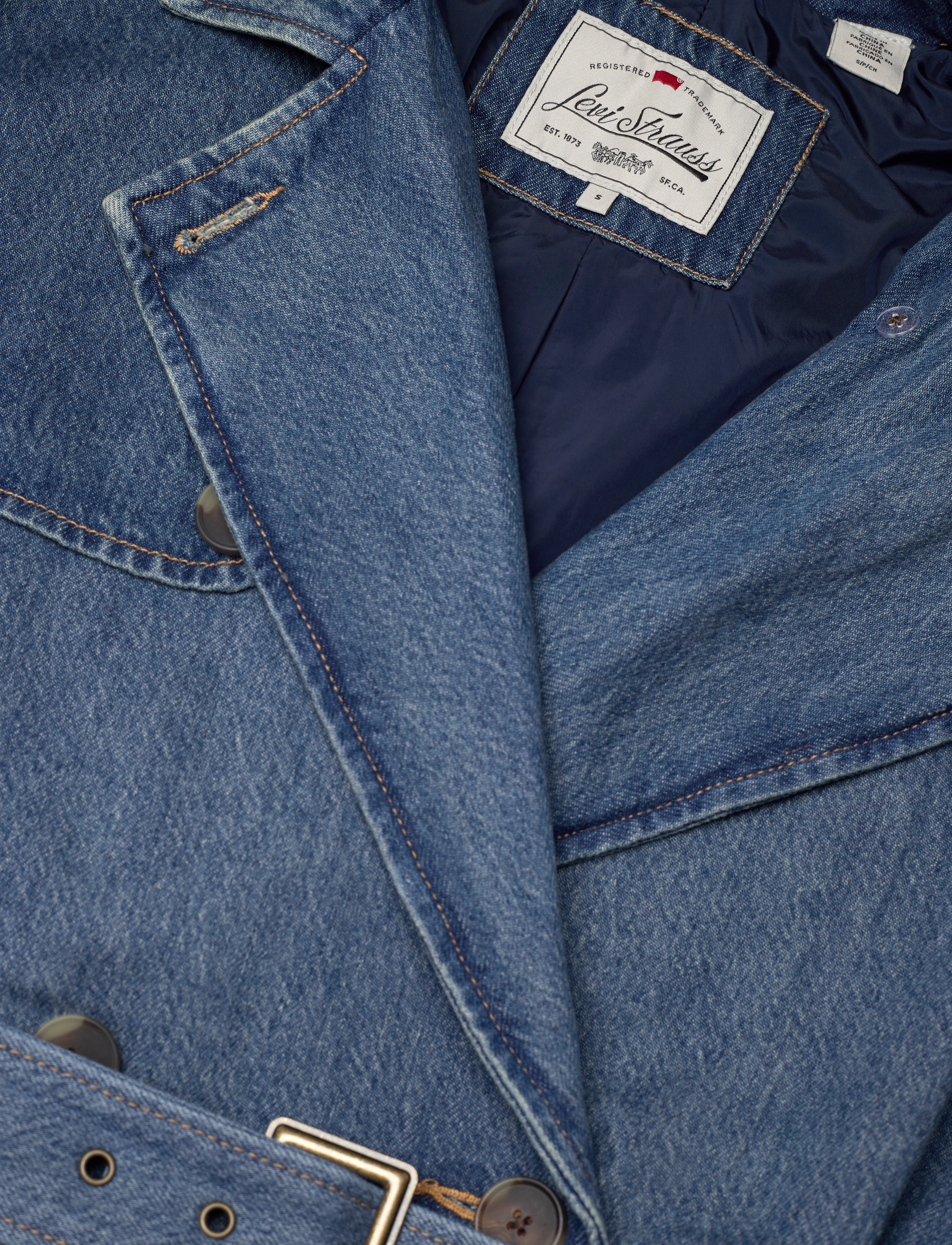 Levi's® - SPADE TRENCH LETS GET LOST AGA - trenchcoats - dark indigo - flat finish - 3