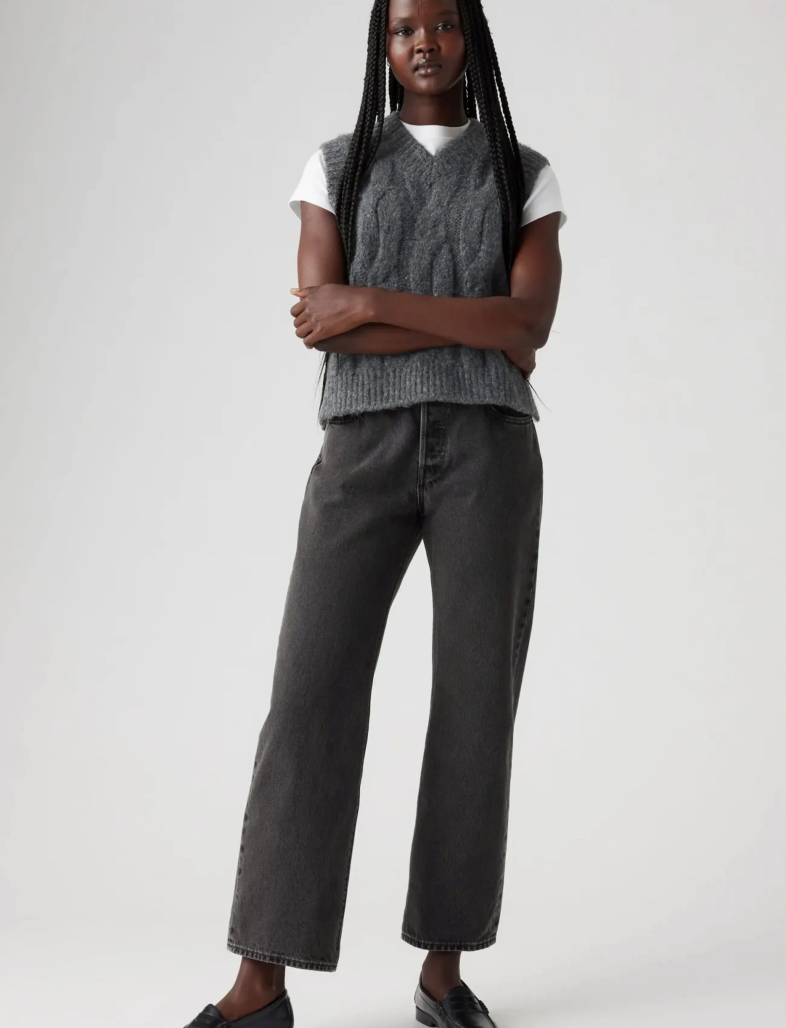 Levi's® 501 90S ANKLE SMOOTH OPERATOR - Transitional Layering - BLACKS / black