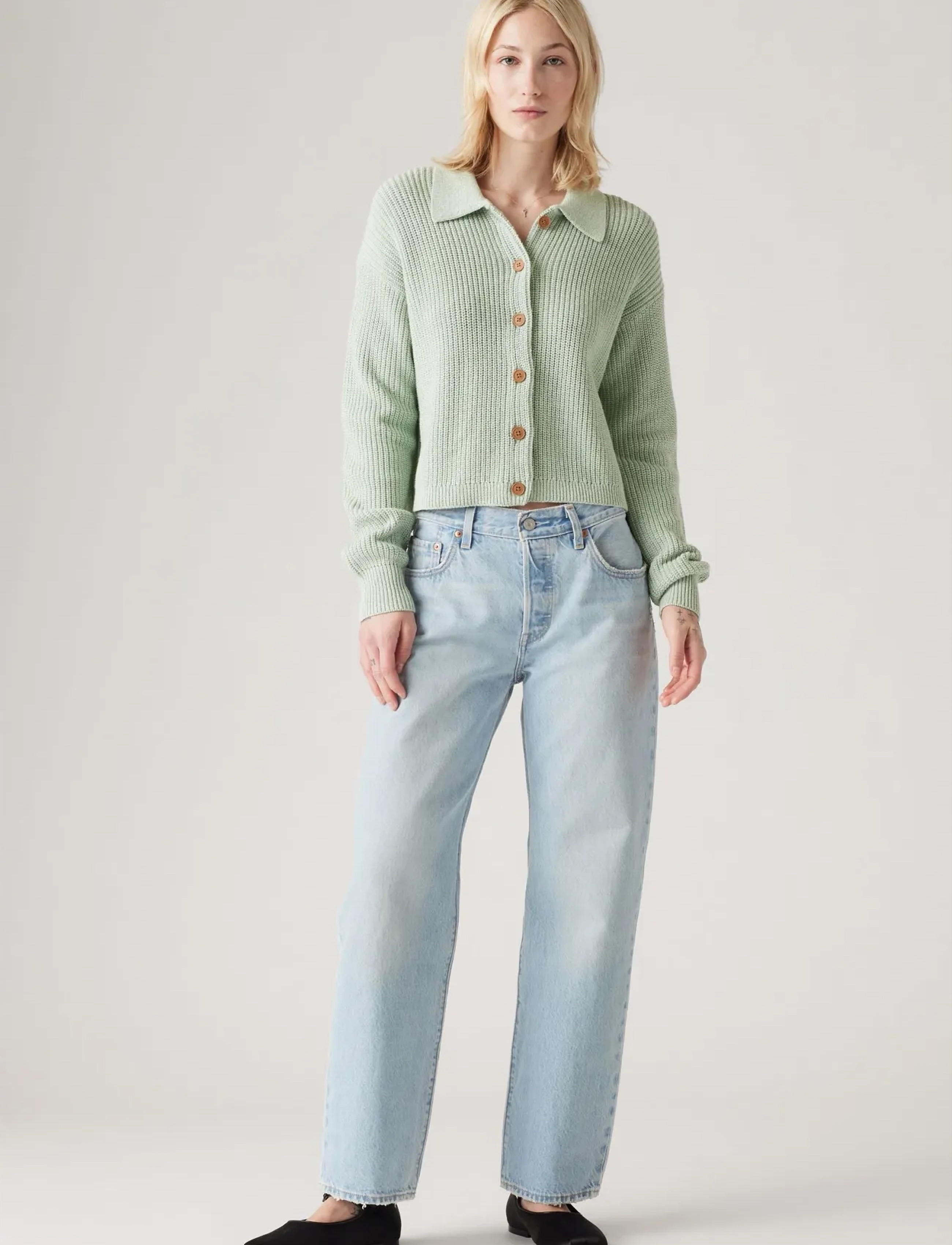 Levi's® - 501 90S ANKLE BY YOUR SIDE - light indigo - worn in - 4