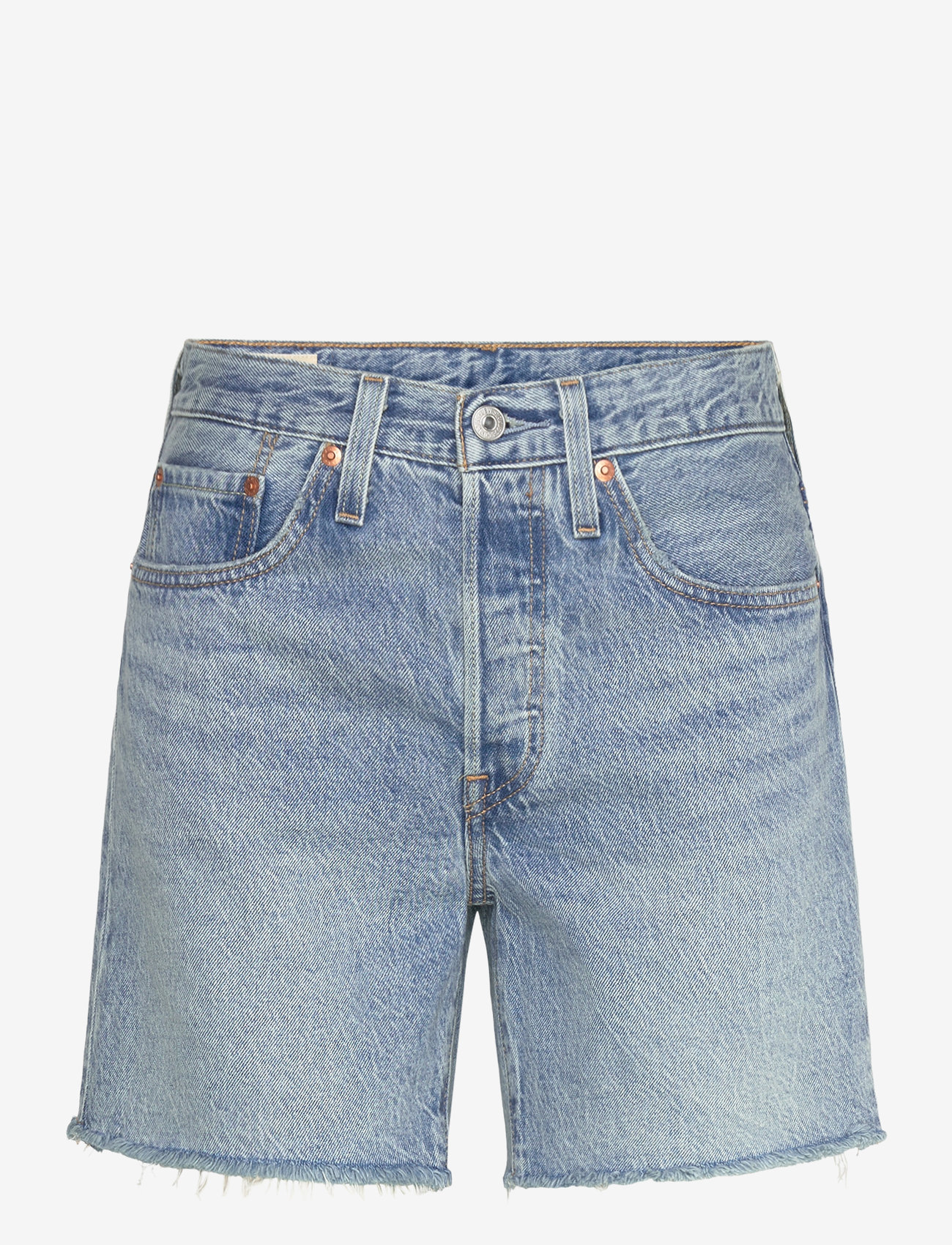 Levi's® - 501 MID THIGH SHORT LW FUN FLA - jorts - light indigo - worn in - 1