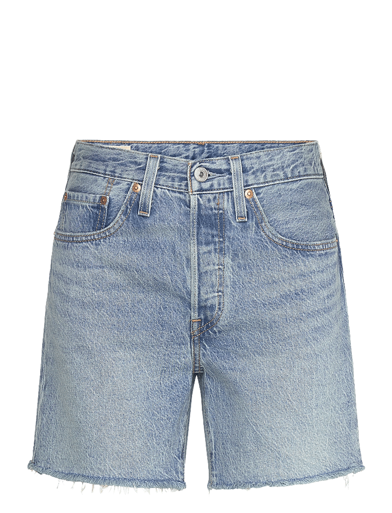 Levi's® - 501 MID THIGH SHORT LW FUN FLA - jeansshorts - light indigo - worn in - 1