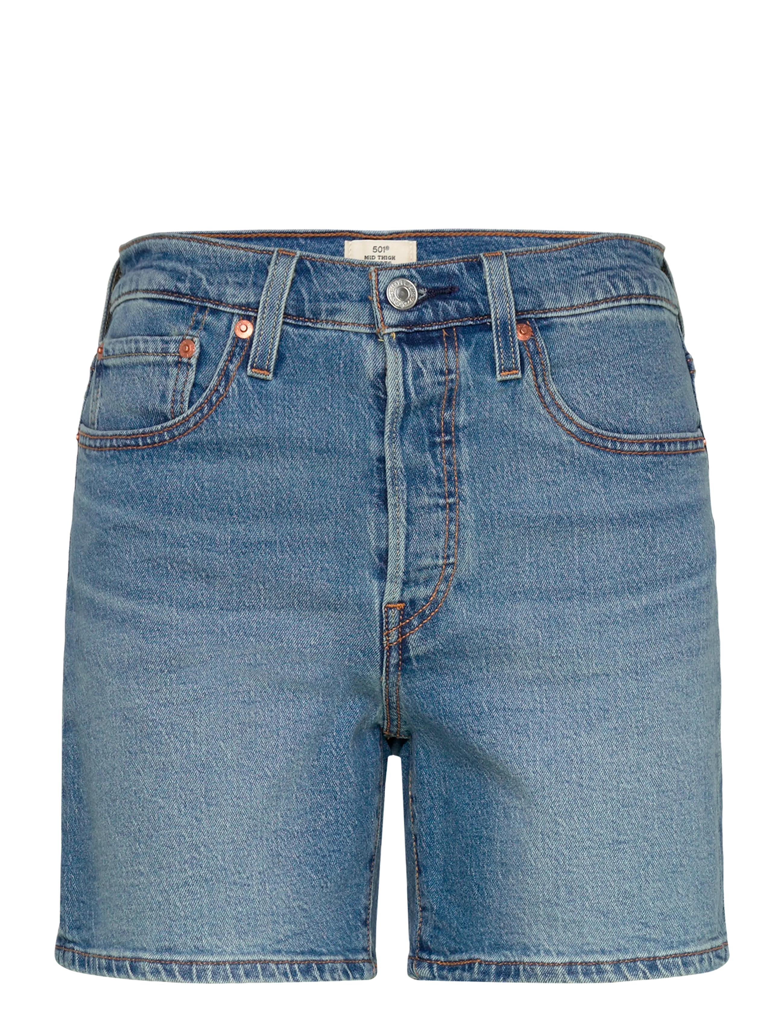 Levi's® 501 MID THIGH SHORT LW PEN RIN - Levi's® - MED INDIGO - WORN IN / blue