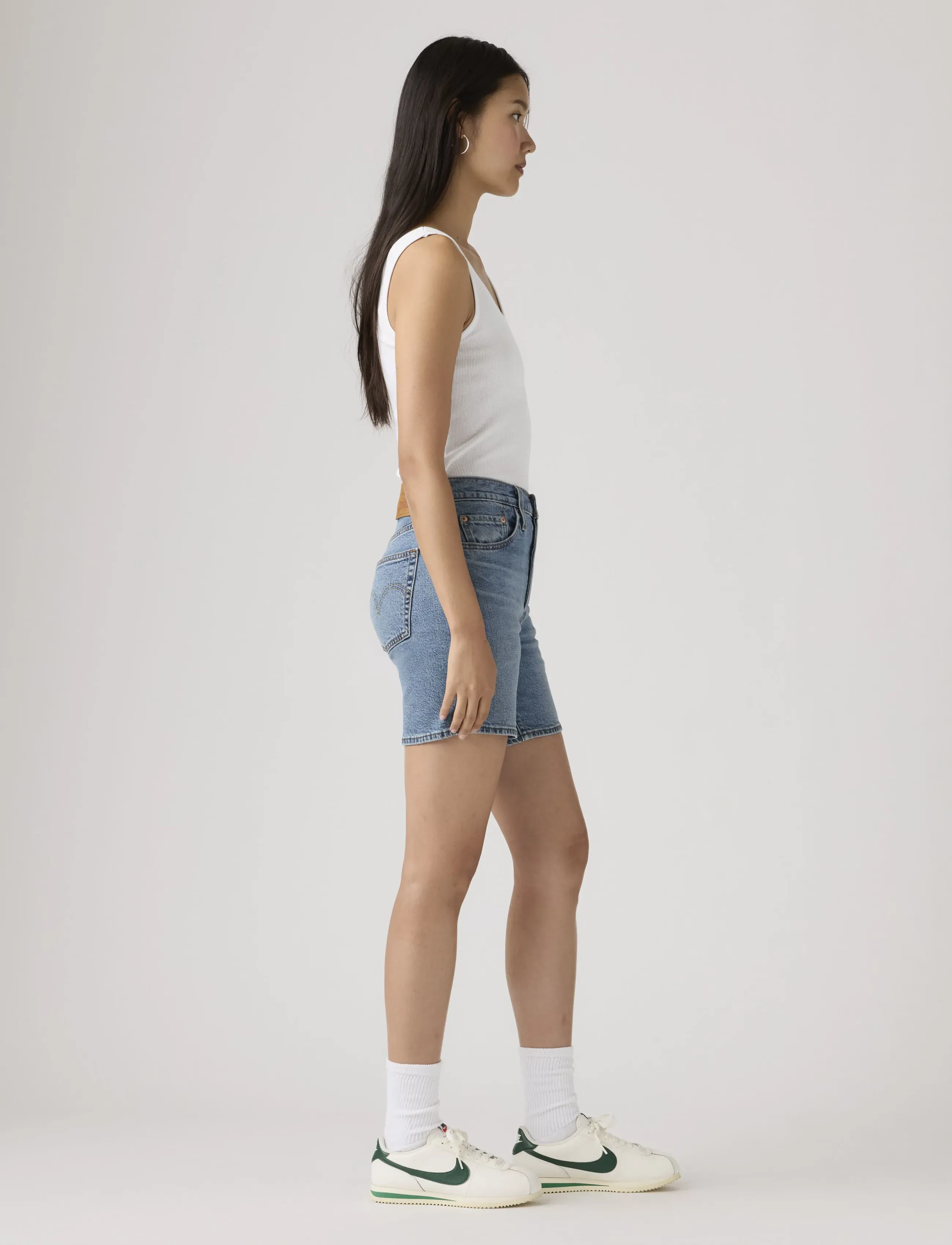 Levi's® - 501 MID THIGH SHORT LW PEN RIN - jorts - med indigo - worn in - 3