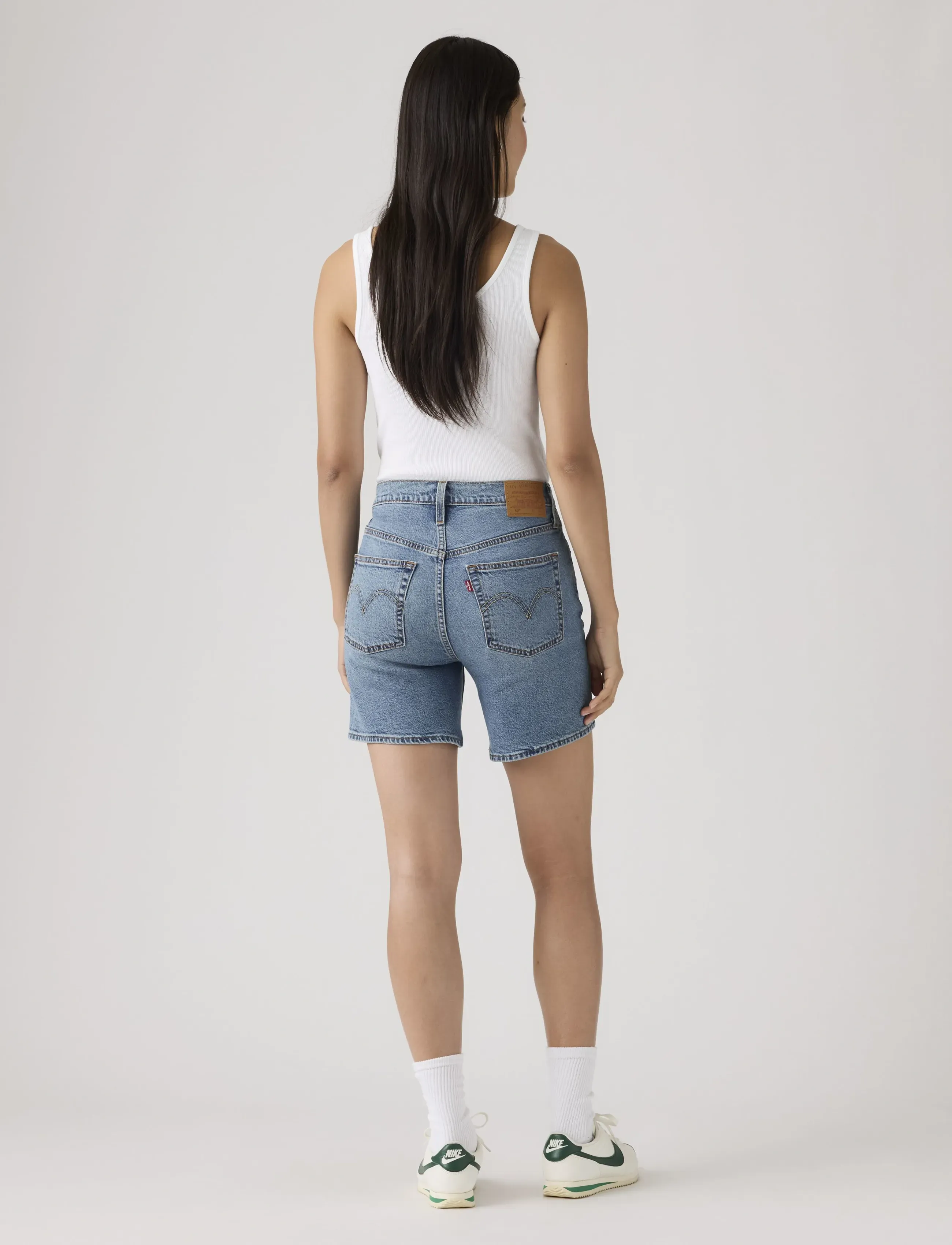 Levi's® - 501 MID THIGH SHORT LW PEN RIN - jorts - med indigo - worn in - 4