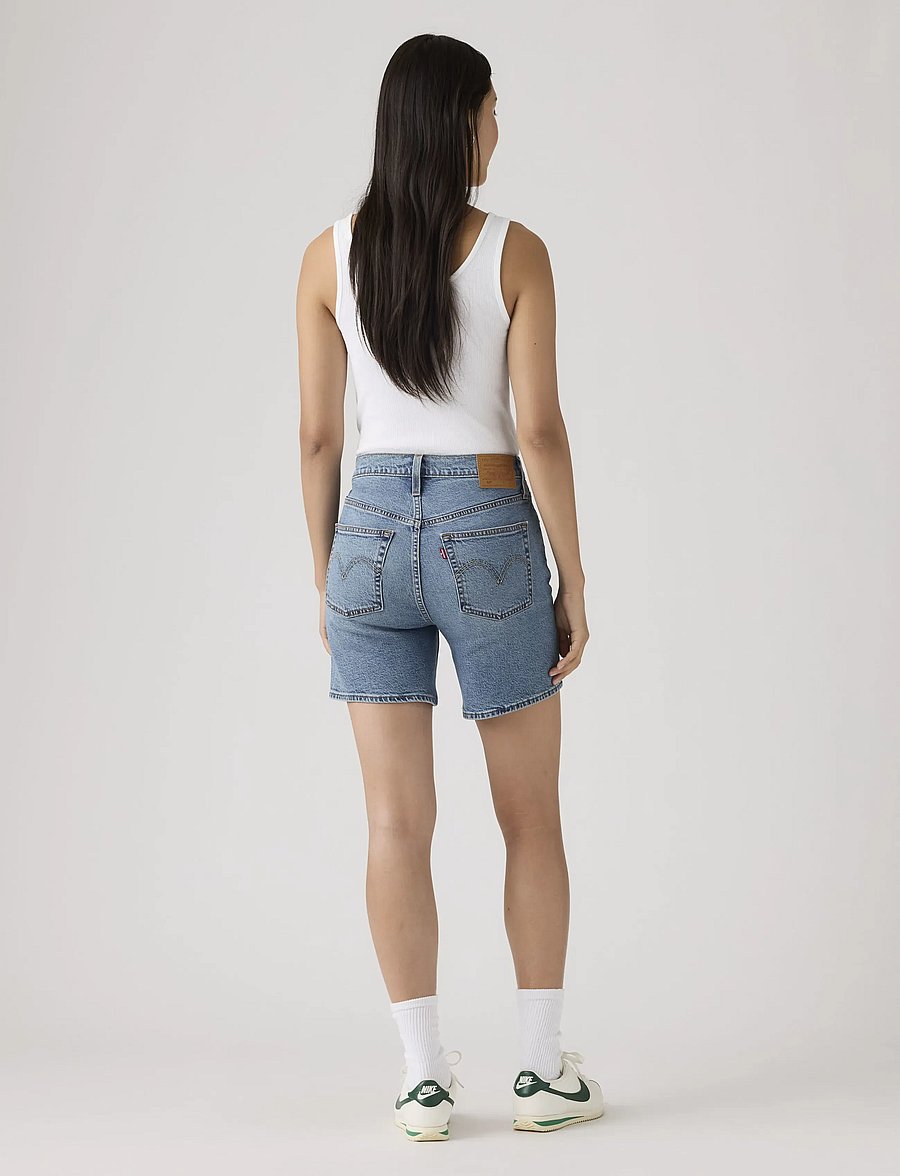 Levi's® - 501 MID THIGH SHORT LW PEN RIN - jeansshorts - med indigo - worn in - 4