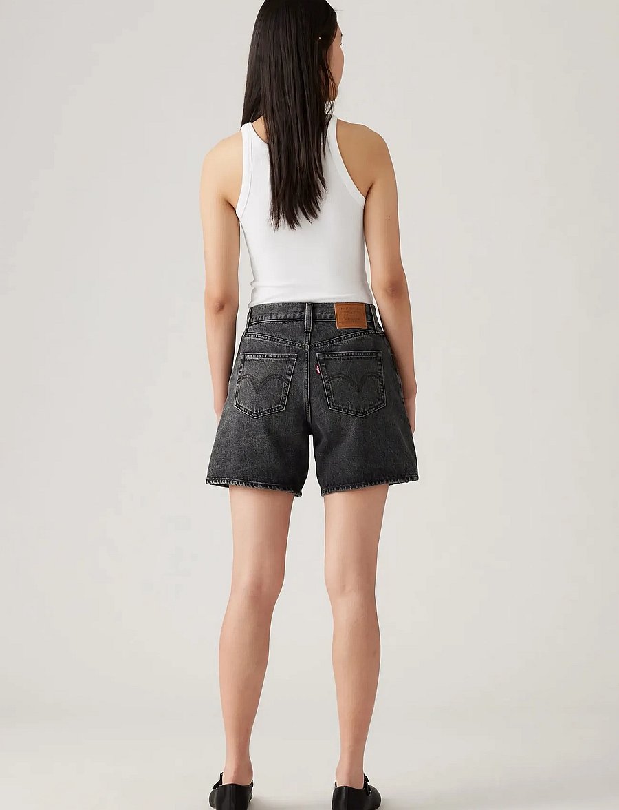 Levi's® - HIGH BAGGY SHORT WHERES MY PHO - lühikesed teksapüksid - blacksr - 4
