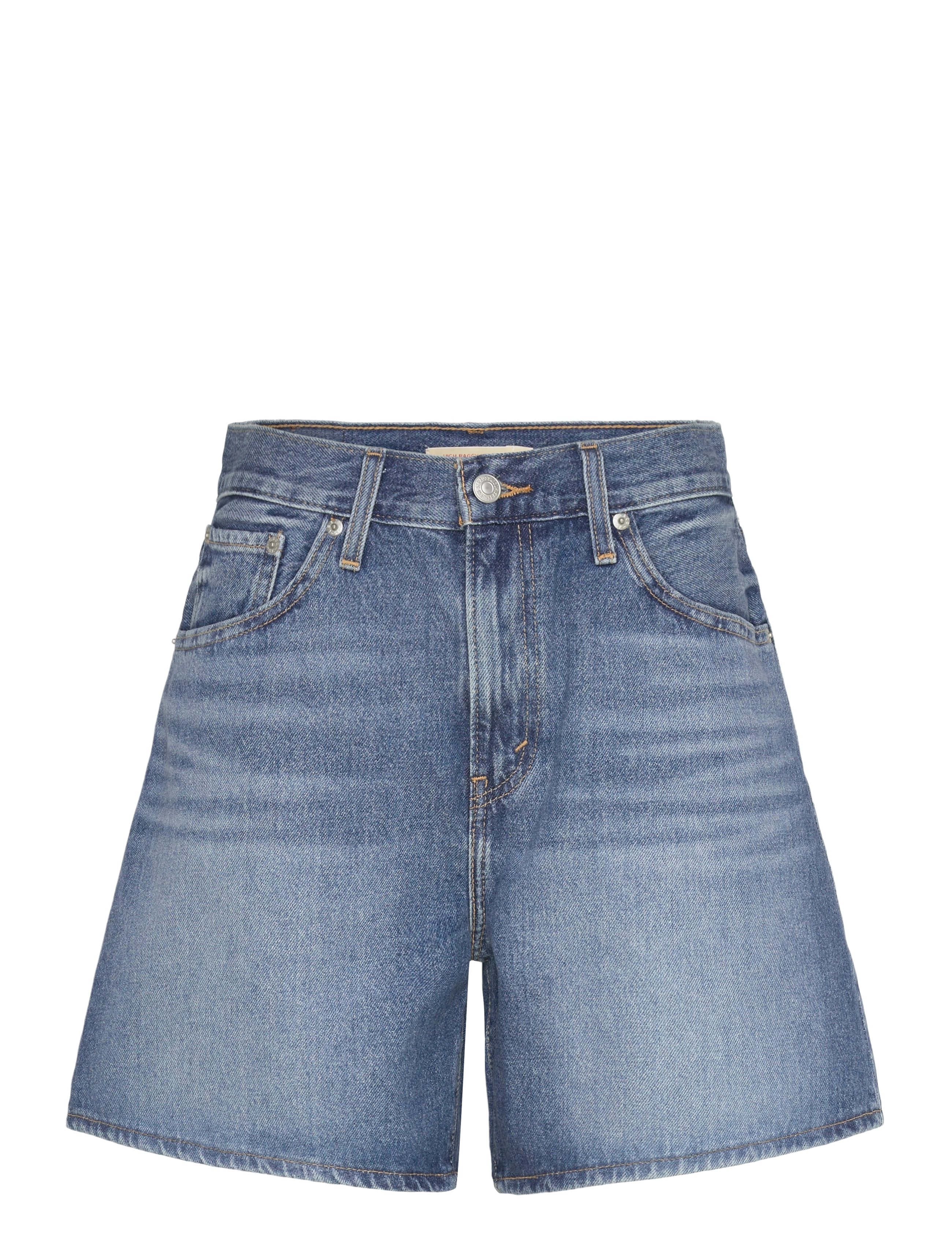 Levi's® HIGH BAGGY SHORT WORN MEMORY S - Shorts - MED INDIGO - FLAT FINISH / blue