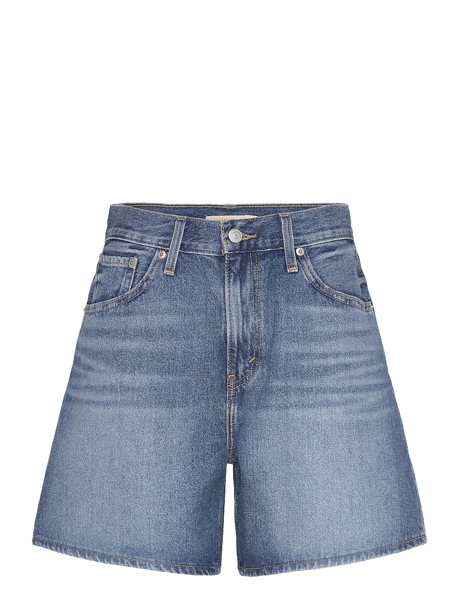 Levi's® - HIGH BAGGY SHORT WORN MEMORY S - jeansshorts - med indigo - flat finish - 1