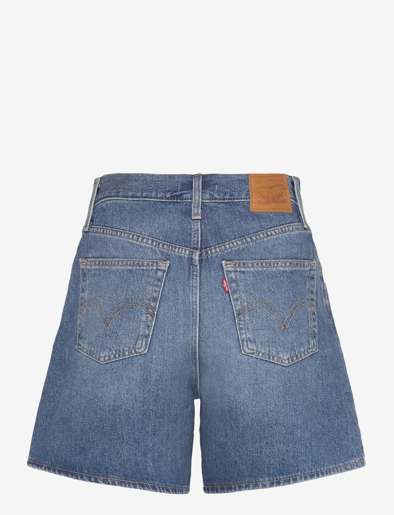 Levi's® - HIGH BAGGY SHORT WORN MEMORY S - jorts - med indigo - flat finish - 2