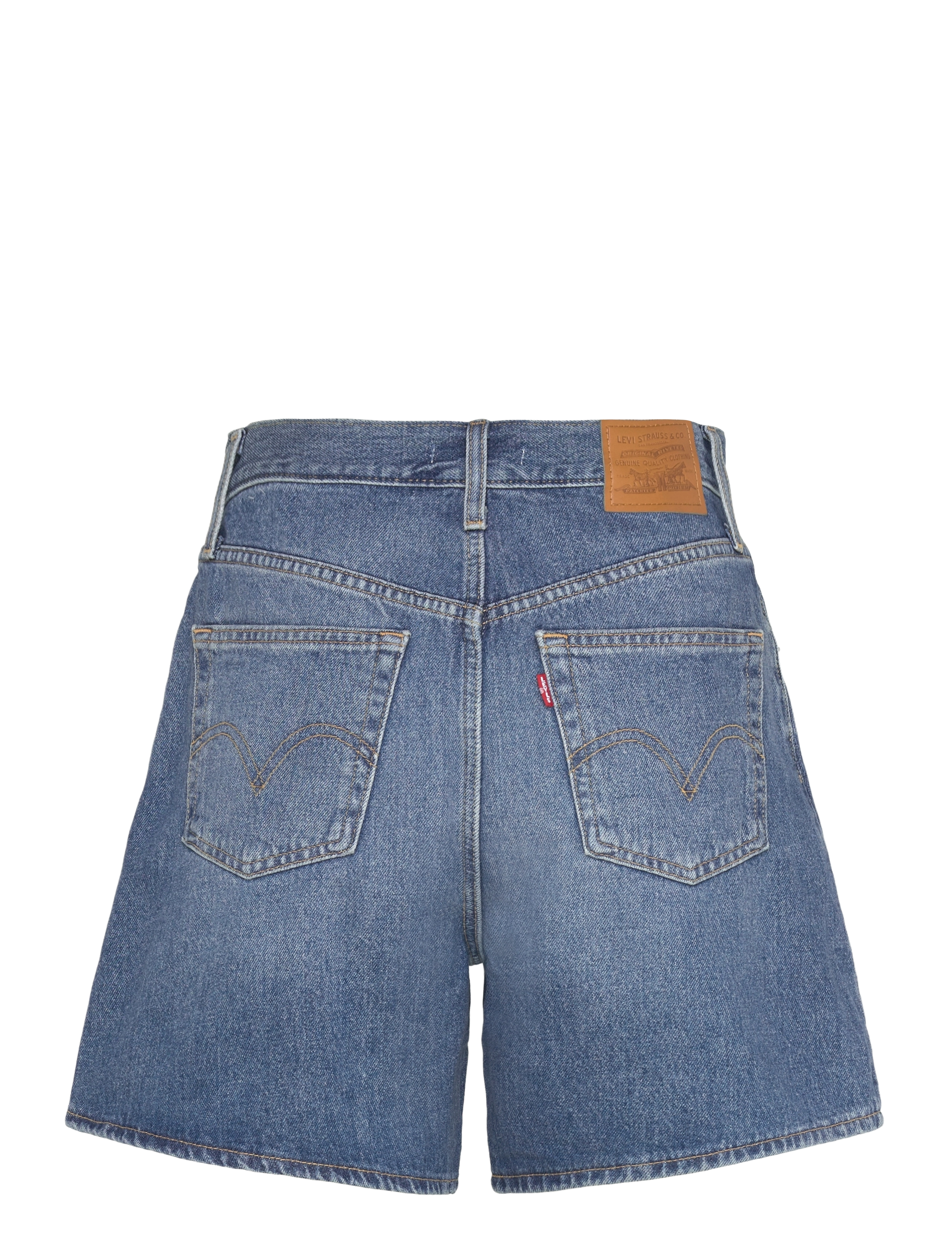 Levi's® - HIGH BAGGY SHORT WORN MEMORY S - jeansshorts - med indigo - flat finish - 2