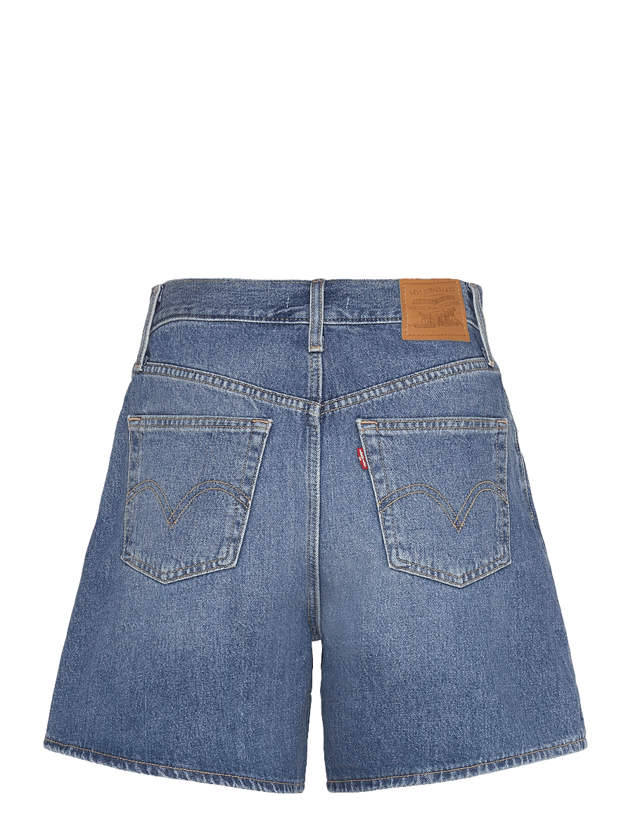 Levi's® - HIGH BAGGY SHORT WORN MEMORY S - jeansshorts - med indigo - flat finish - 2