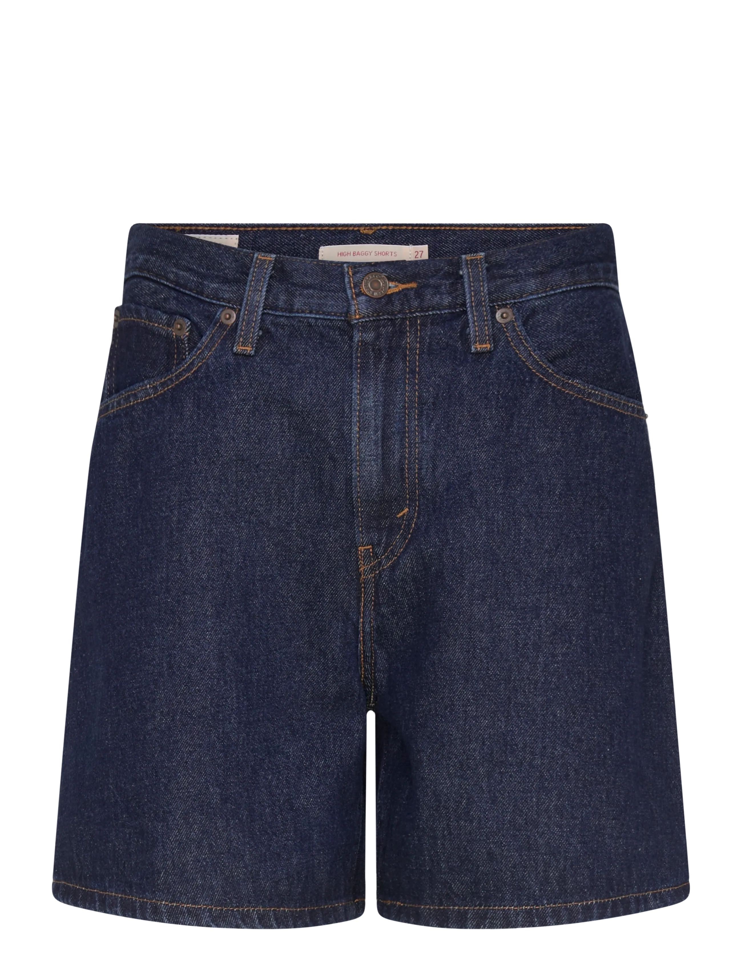 Levi's® HIGH BAGGY SHORT REMEMBER TOGE - Shorts - DARK INDIGO - FLAT FINISH / navy