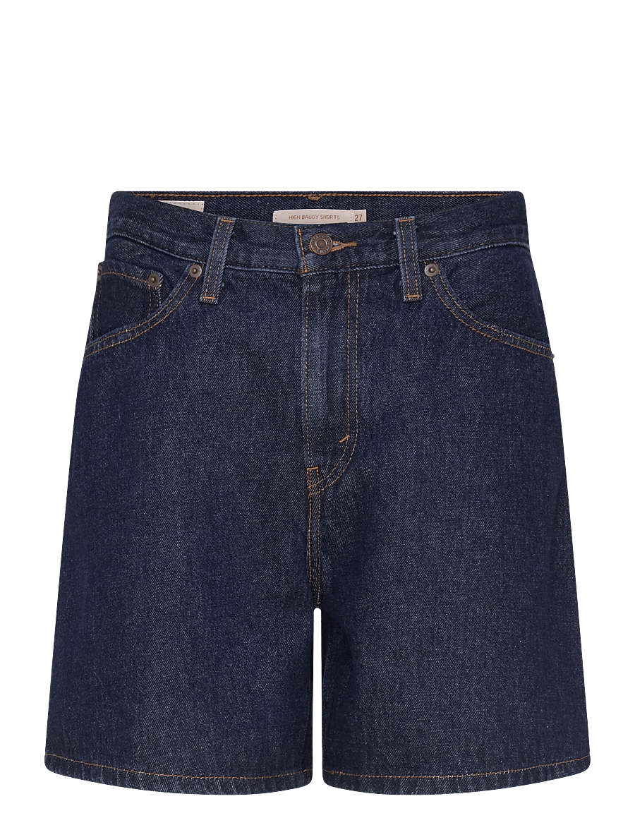Levi's® - HIGH BAGGY SHORT REMEMBER TOGE - jeansshorts - dark indigo - flat finish - 1