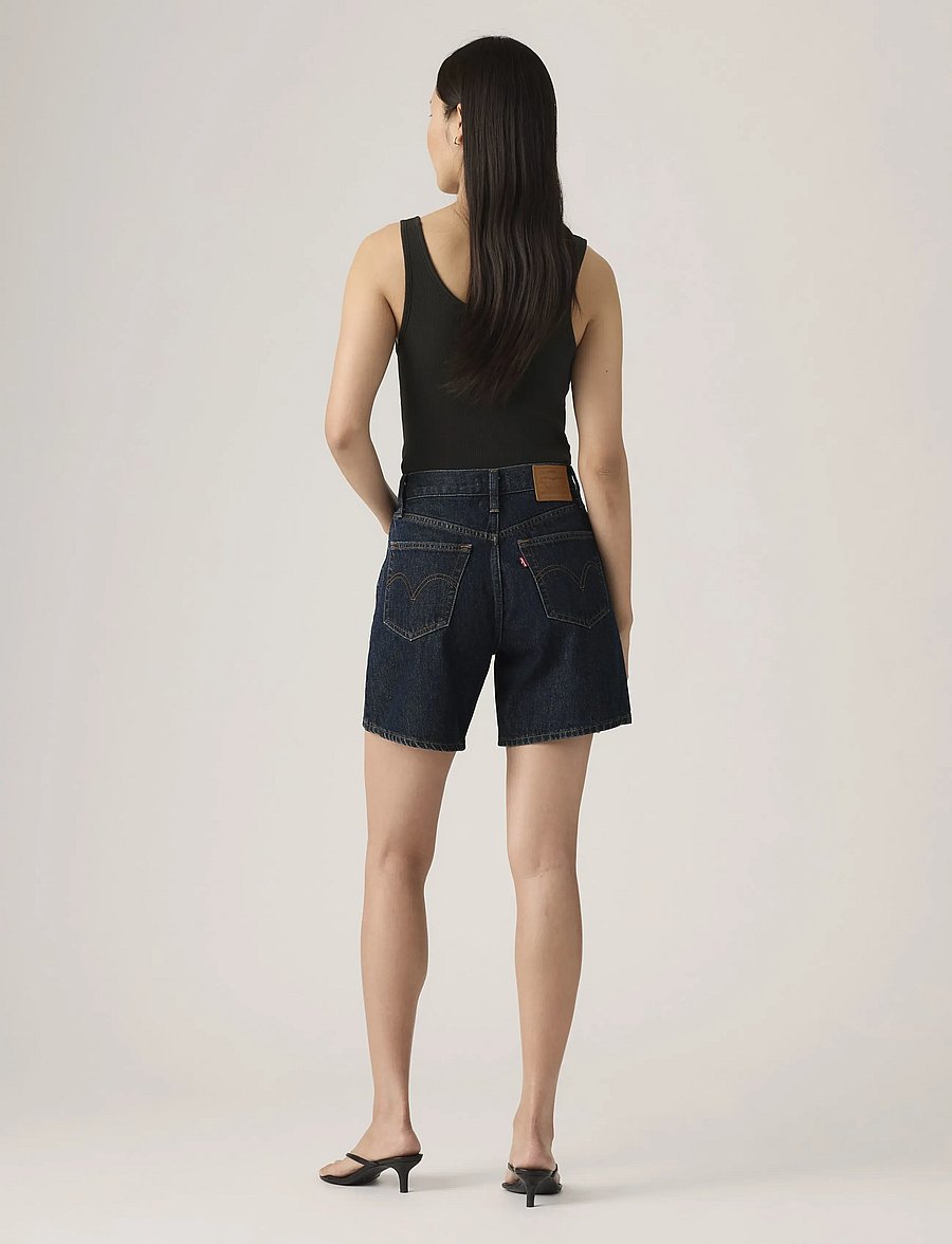 Levi's® - HIGH BAGGY SHORT REMEMBER TOGE - jeansshorts - dark indigo - flat finish - 4