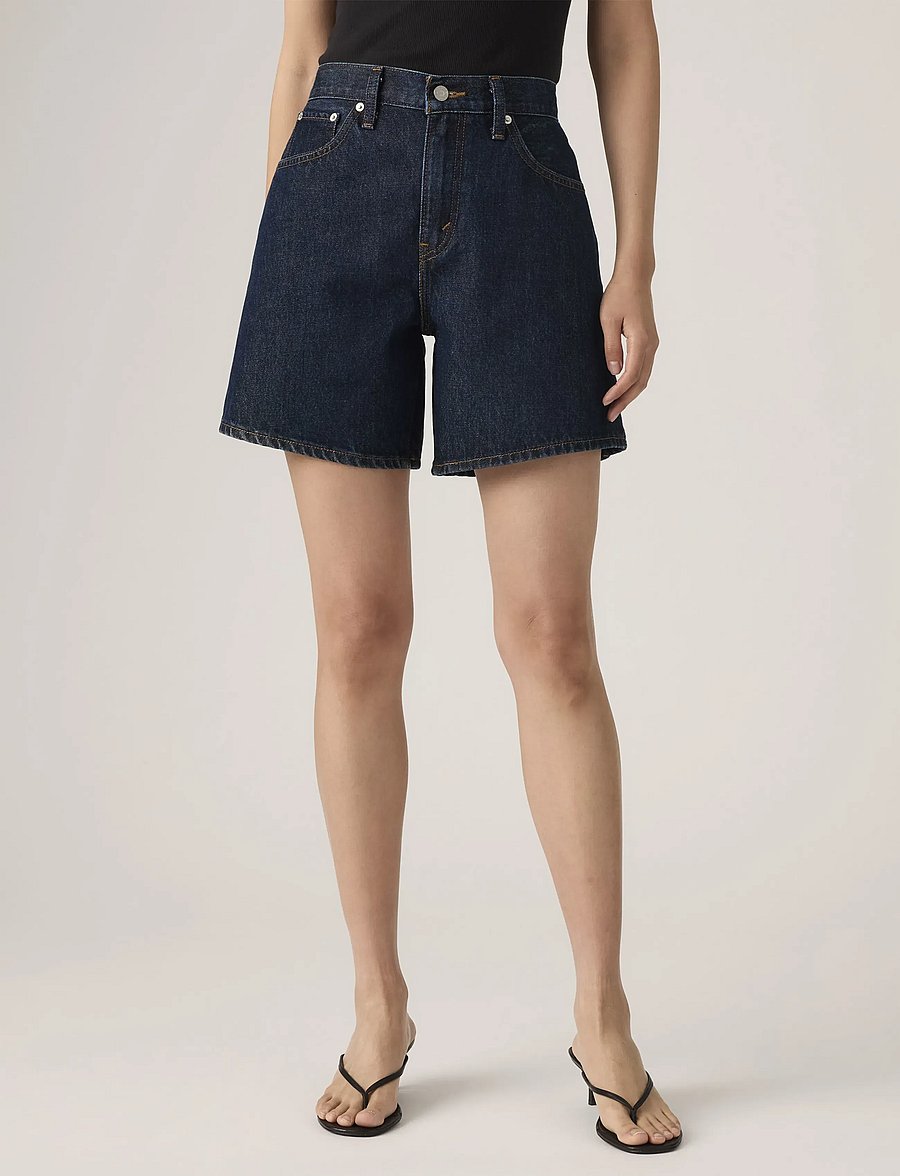 Levi's® - HIGH BAGGY SHORT REMEMBER TOGE - jeansshorts - dark indigo - flat finish - 5
