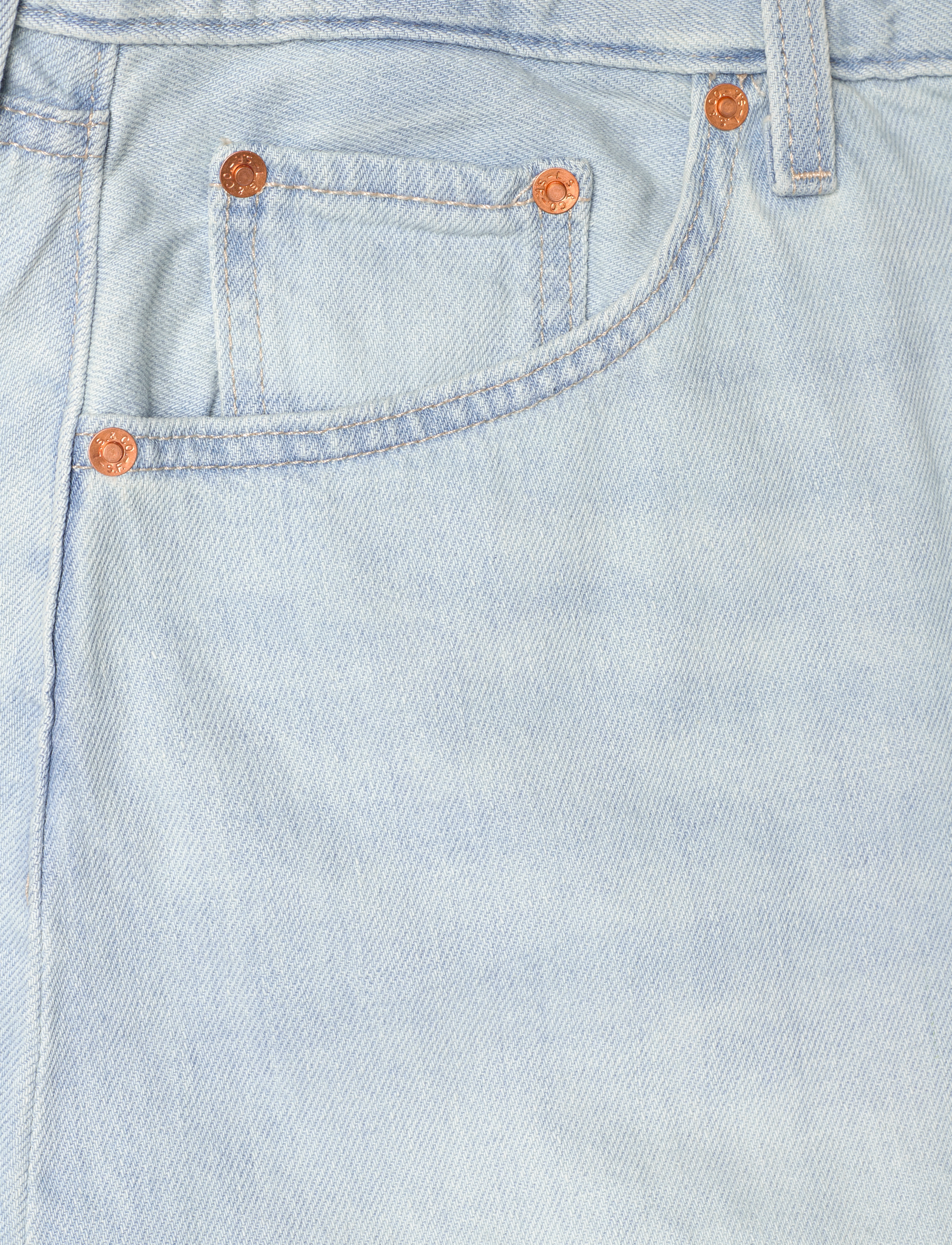 Levi's® - HIGH BAGGY SHORT LUXURY TRIP S - light indigo - flat finis - 5