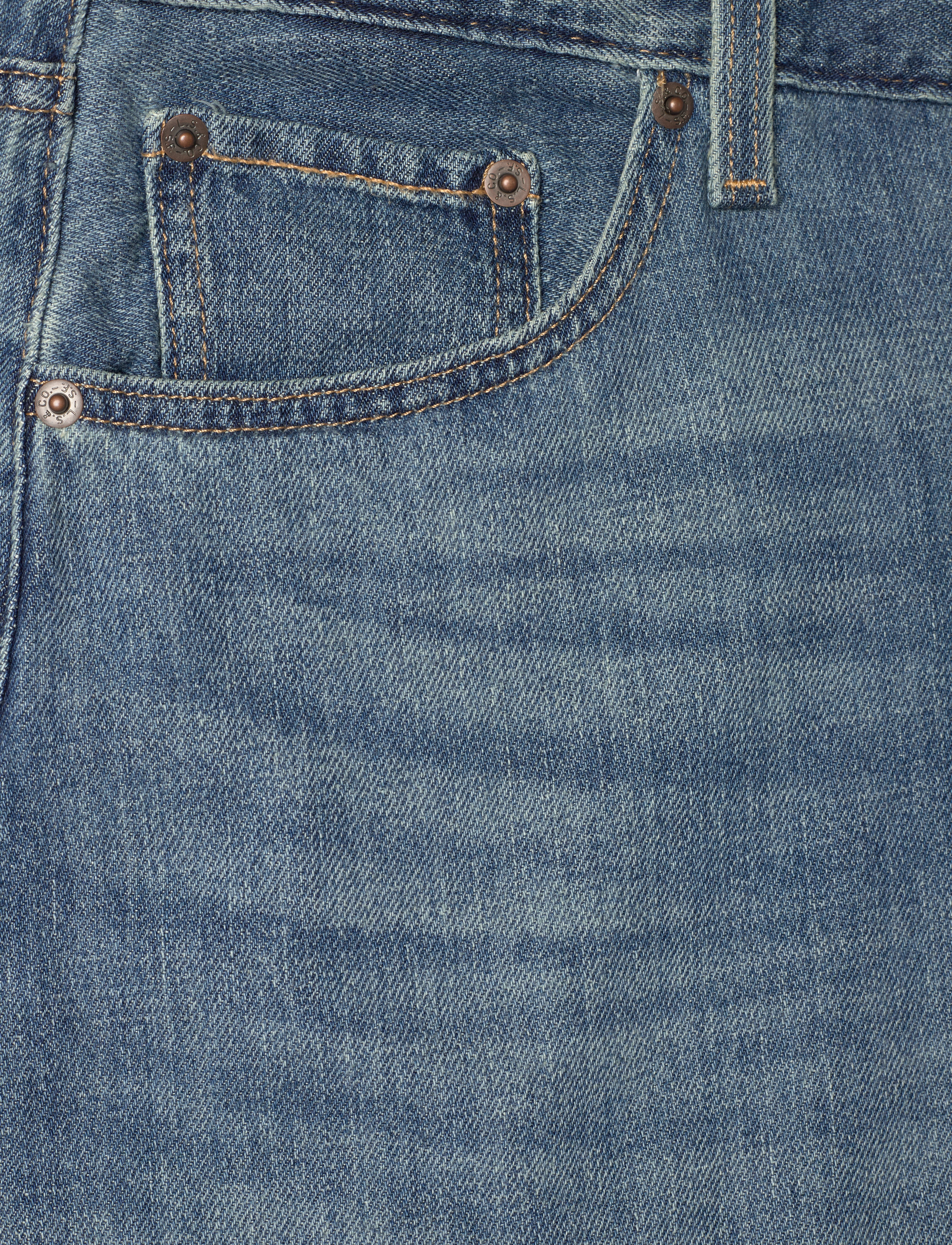 Levi's® - HIGH BAGGY SHORT STOP FLAXING - med indigo - worn in - 5