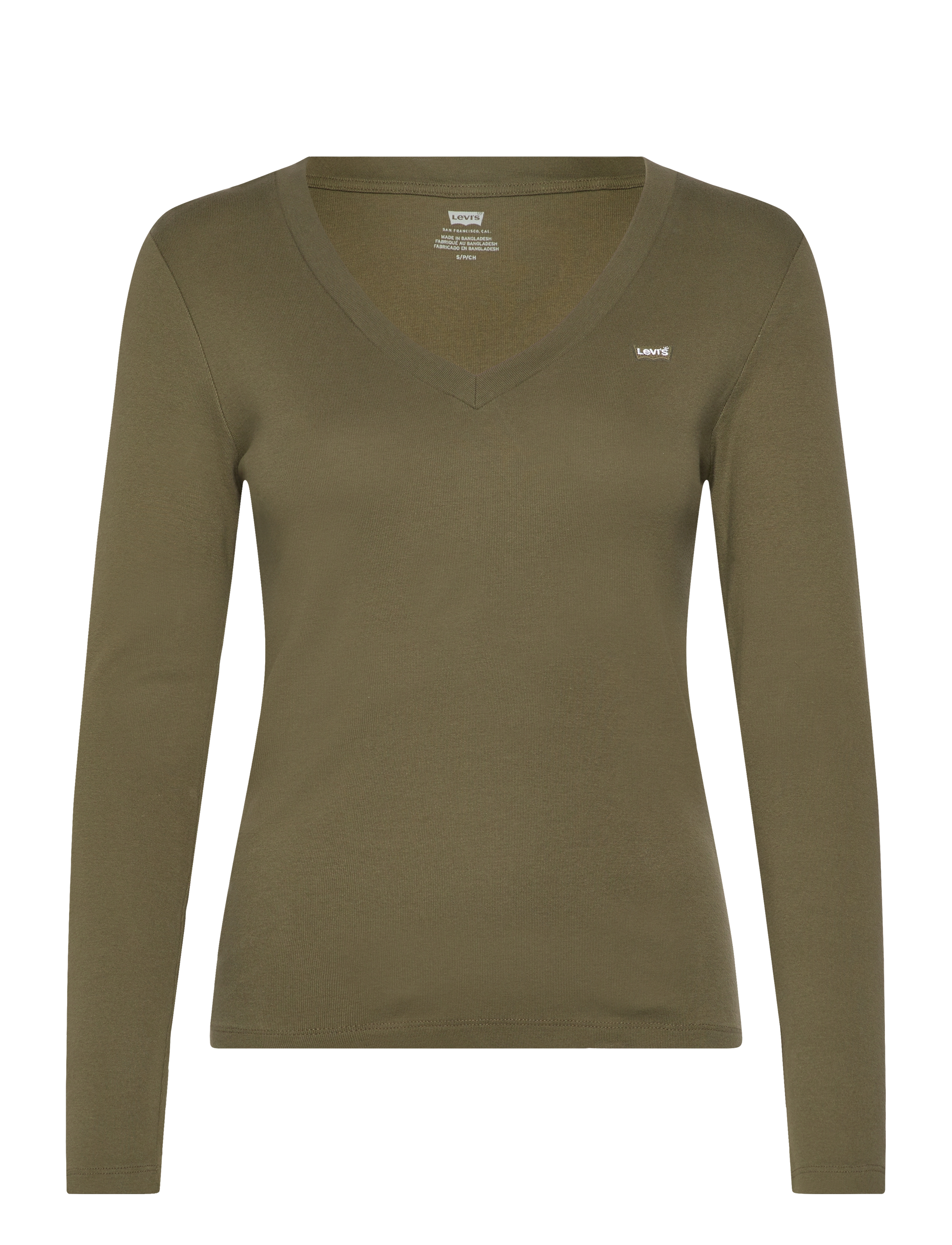 Levi's® - ESSENTIAL HM LS VNECK IVY GREE - greens - 1