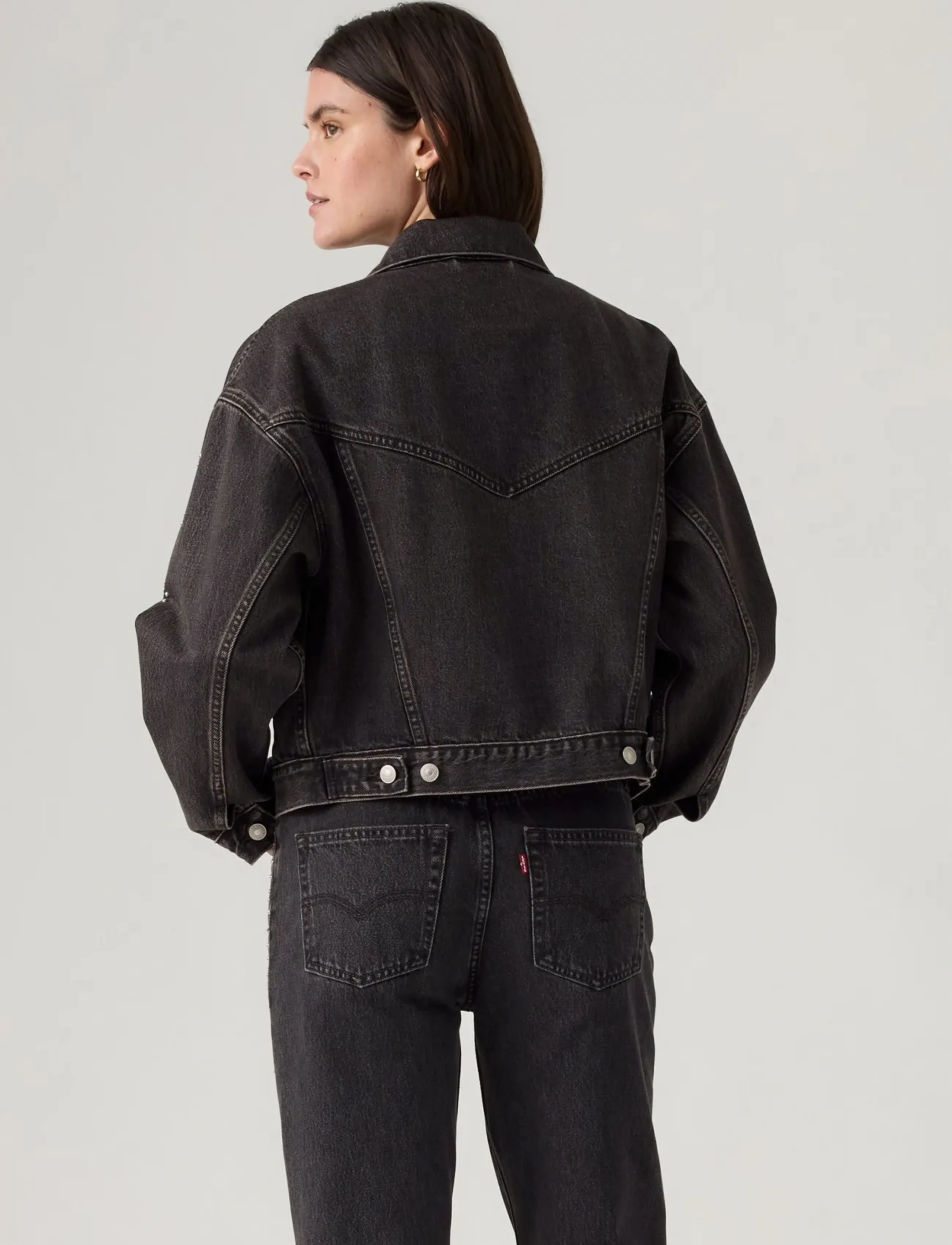 Levi's® - SHRUNKEN 90S NO PLEAT BEJEWELE - frühlingsjacken - blacks - 3