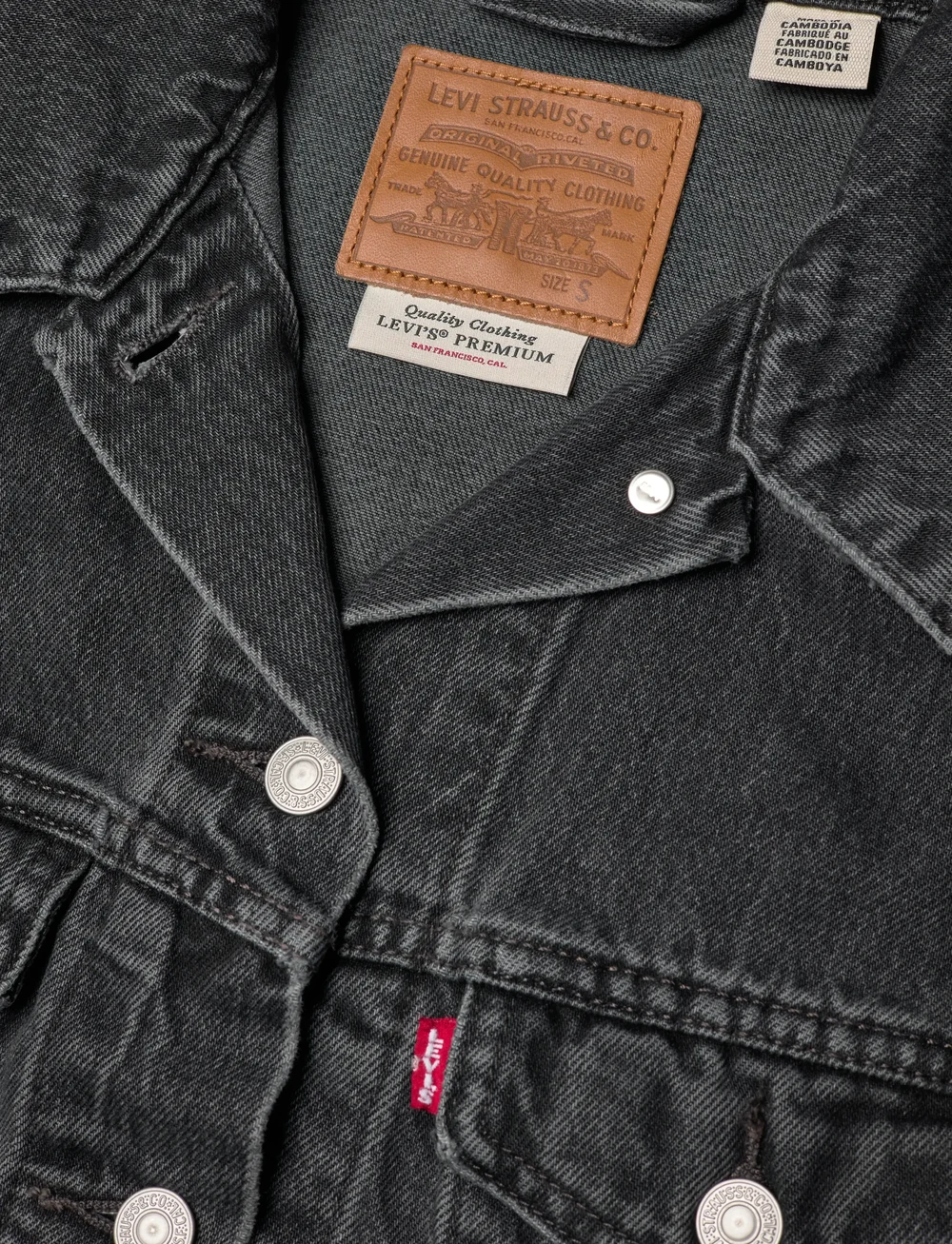 Levi's® - SHRUNKEN 90S NO PLEAT BEJEWELE - vestes en jean - blacks - 4