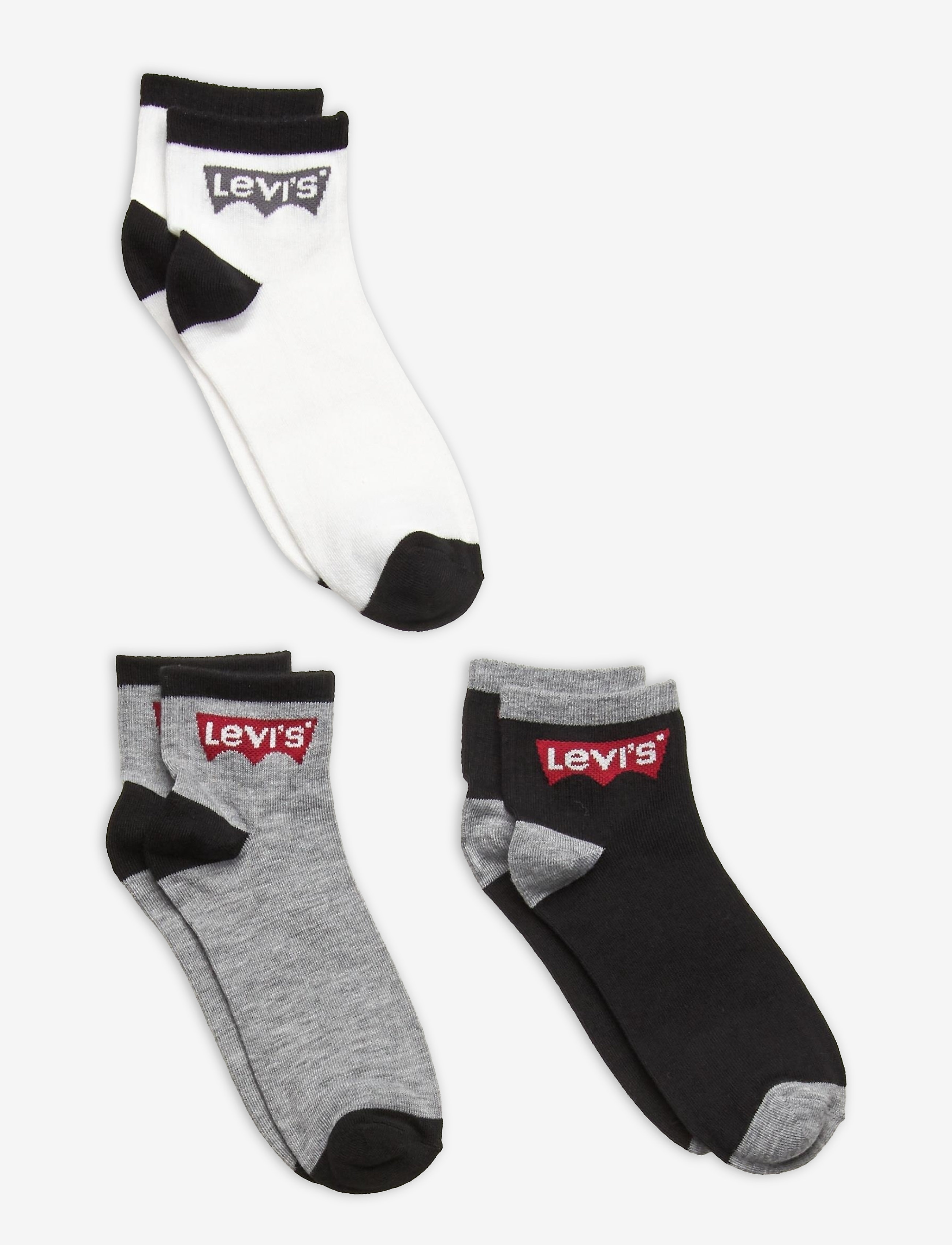 3Q-3PK QUARTER SOCK - BLACK