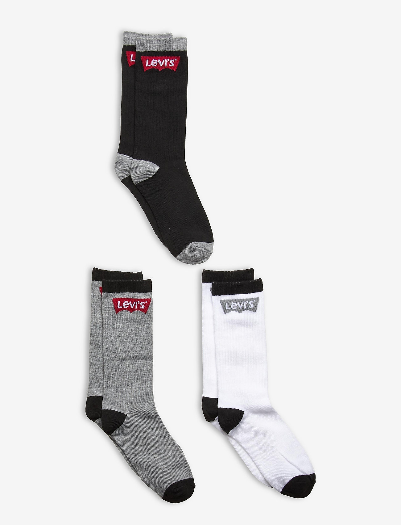 Levi's - 3W-3PK CREW SOCK - sügisesed riided - black - 0