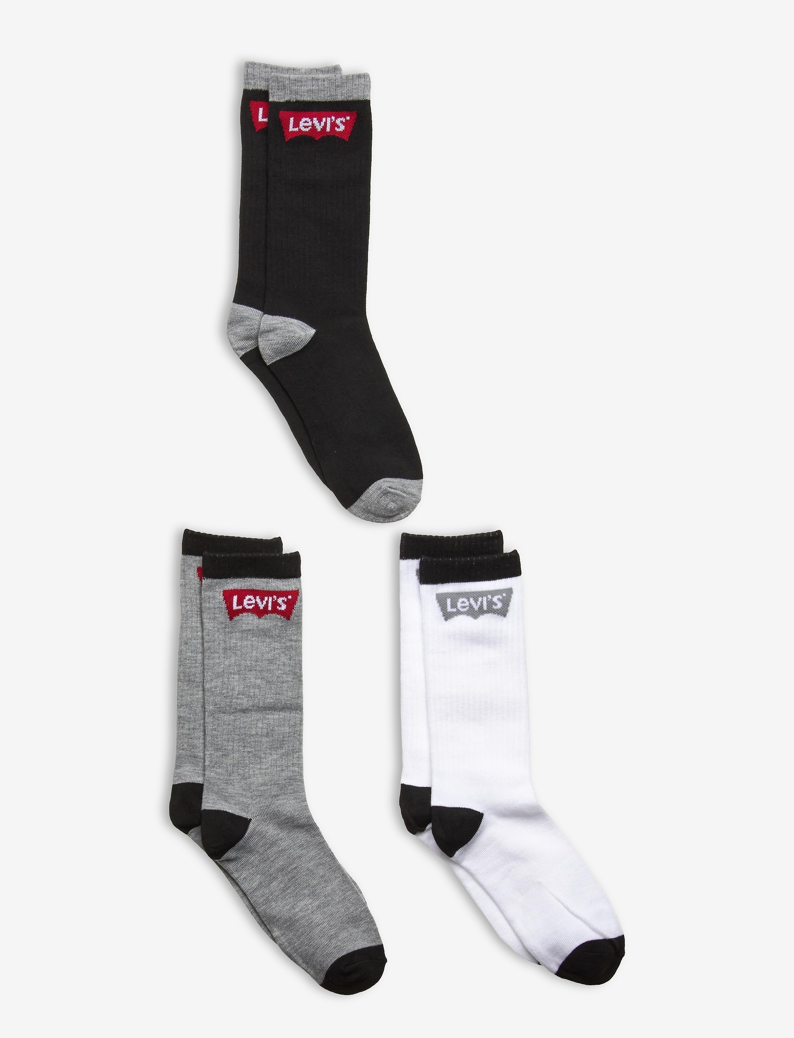 3W-3PK CREW SOCK - BLACK