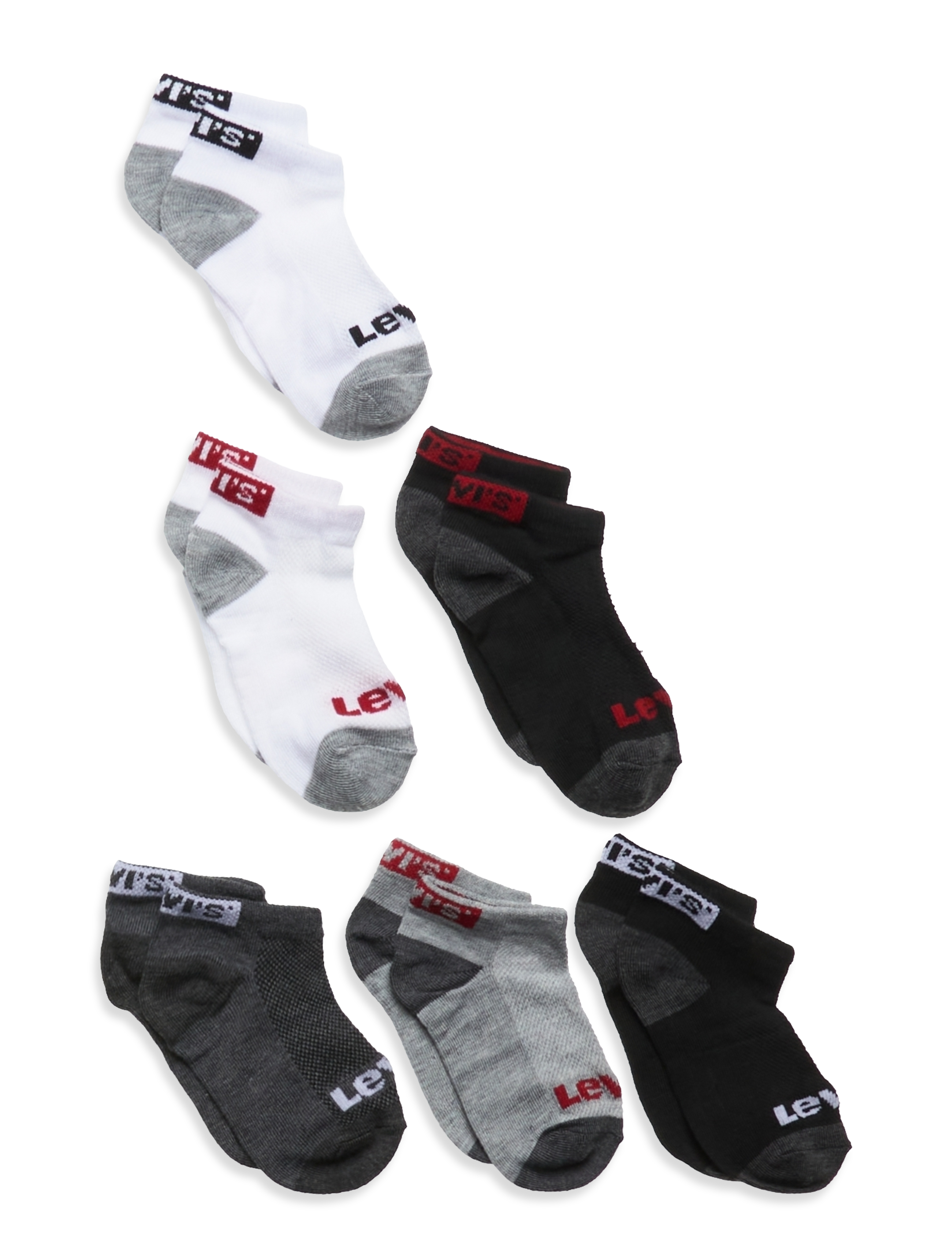 6Q-6PK QUARTER SOCK - DARK GREY HEATHER