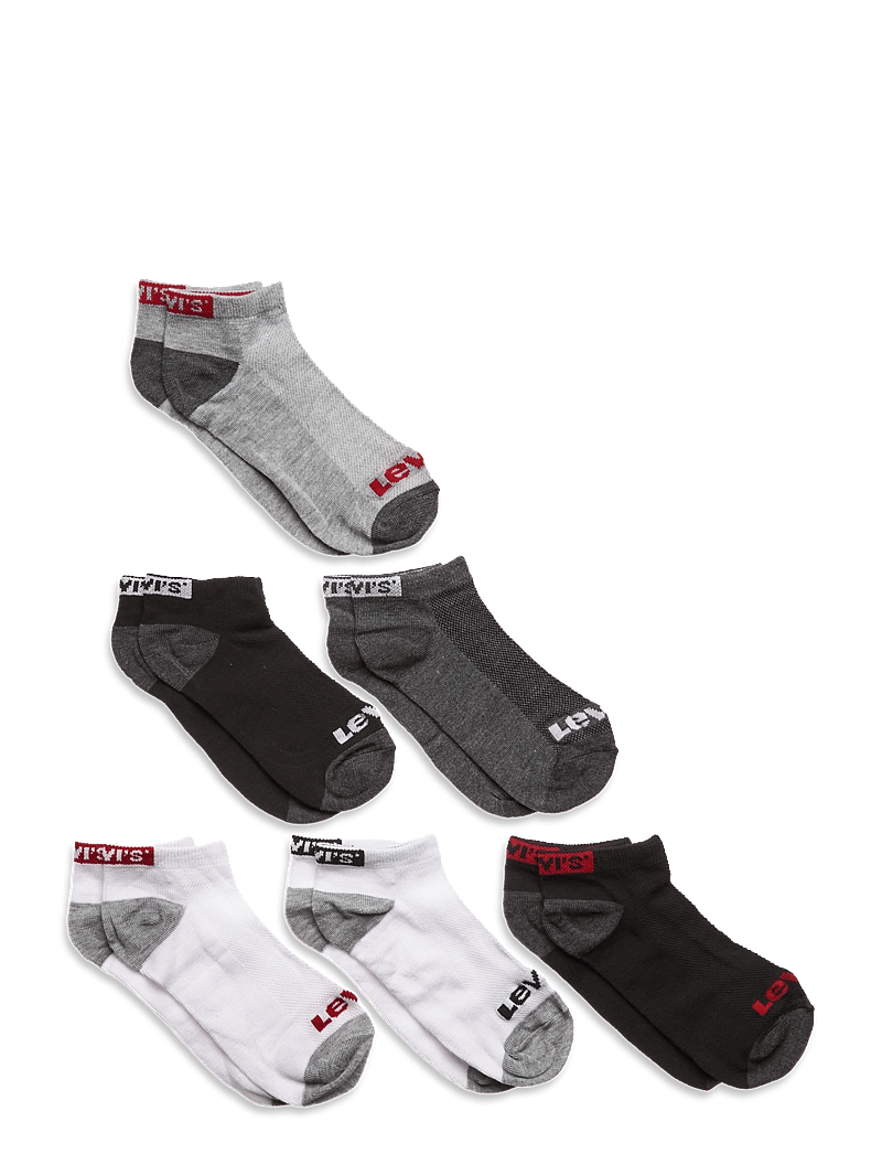 Levi's - 6Q-6PK QUARTER SOCK - strømper - grey - 0