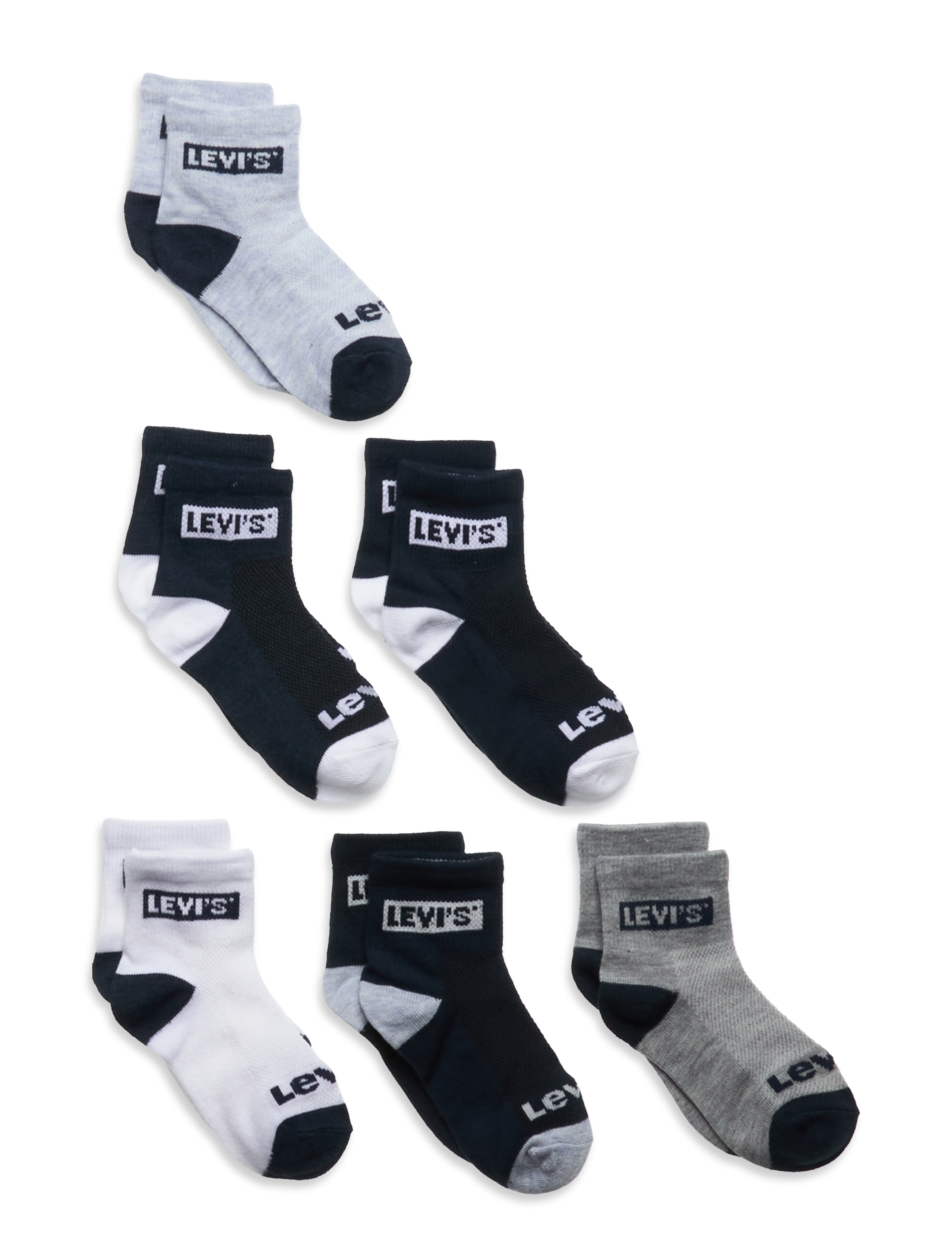 6Q-6PK QUARTER SOCK - DRESS BLUES