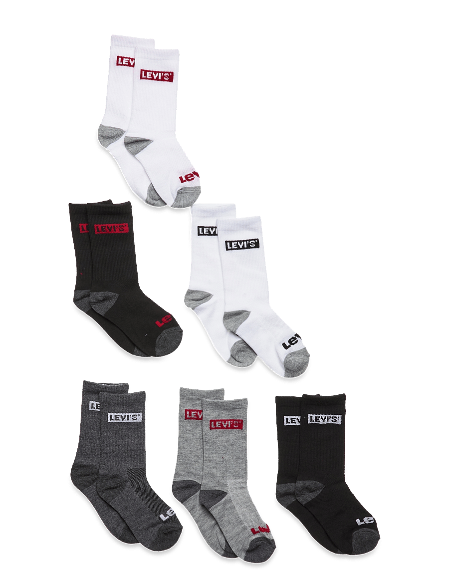 Levi's - Levi's® Core Crew Length Socks 6-Pack - sokid - grey - 0
