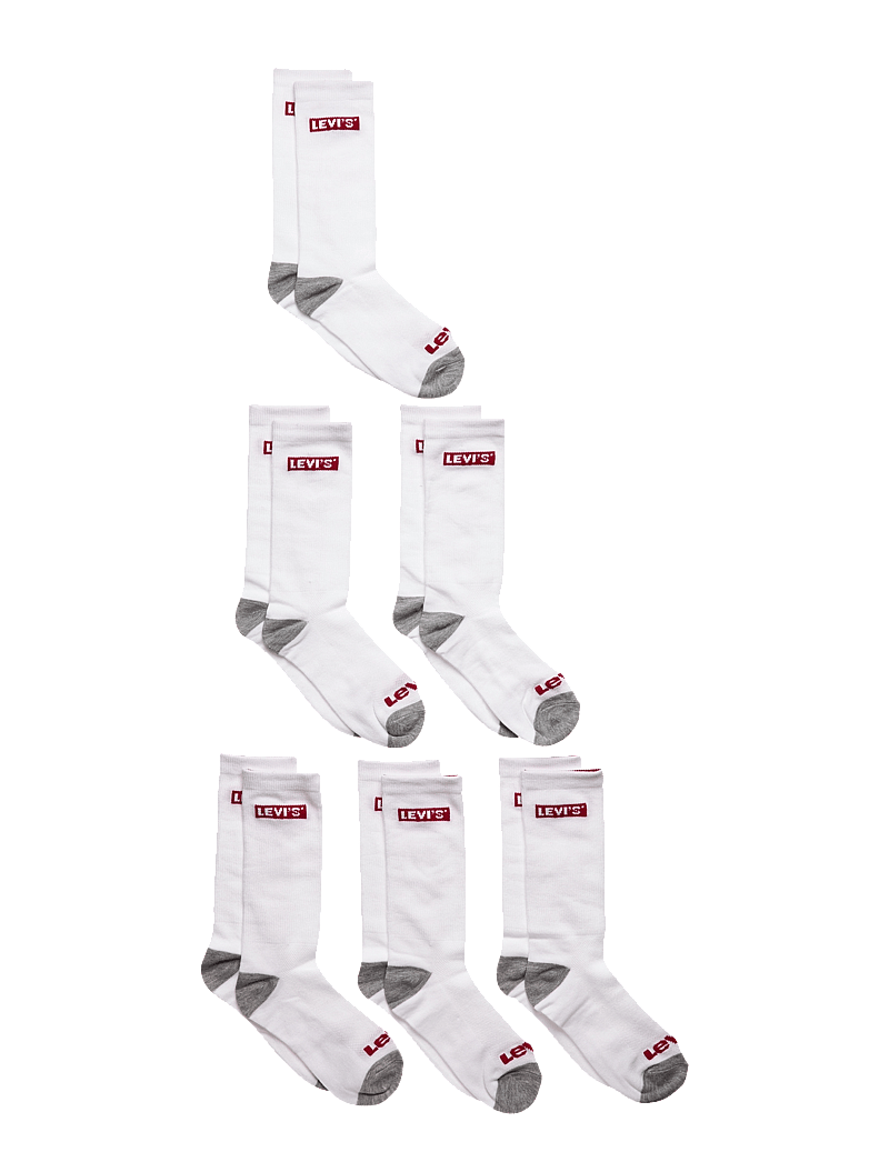 Levi's - Levi's® Core Regular Length Socks 6-Pack - strømper - white - 0