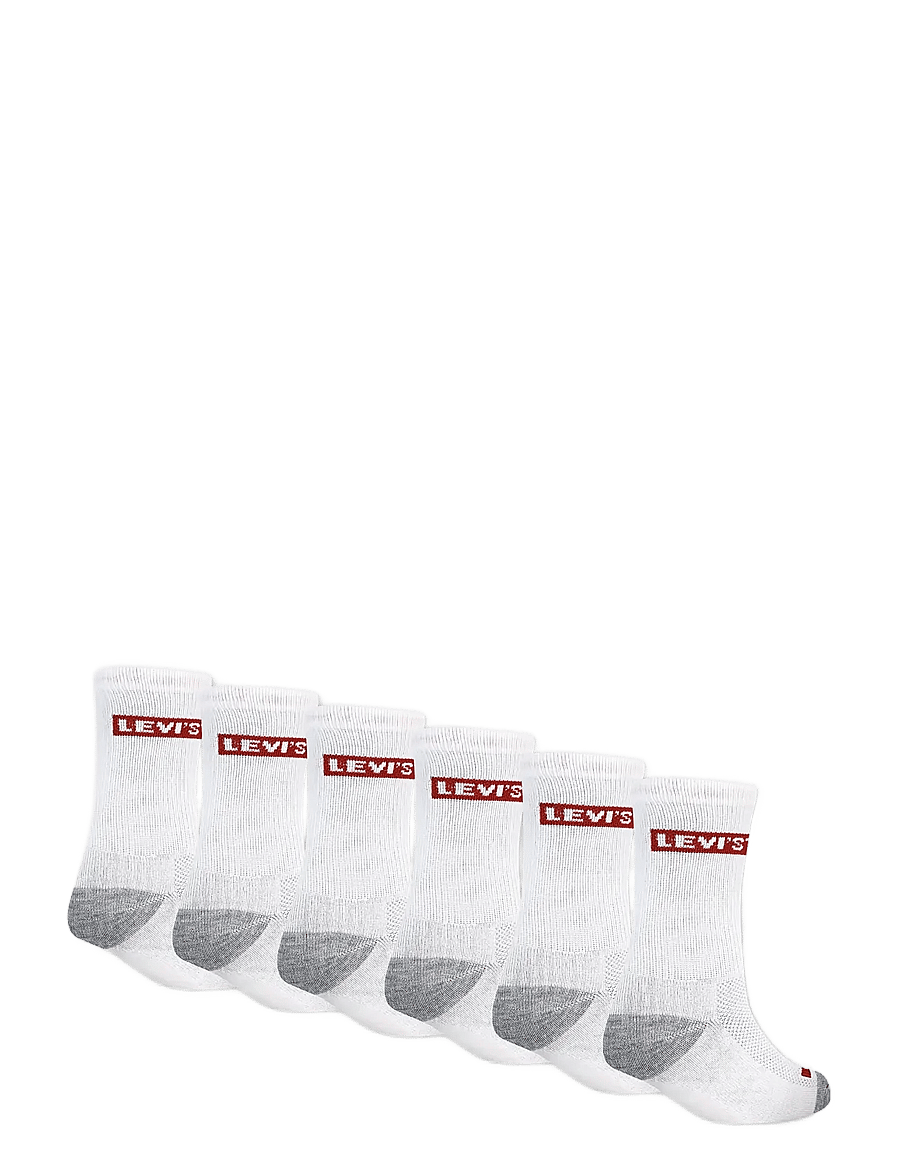 Levi's - Levi's® Core Crew Length Socks 6-Pack - strømper - white - 1