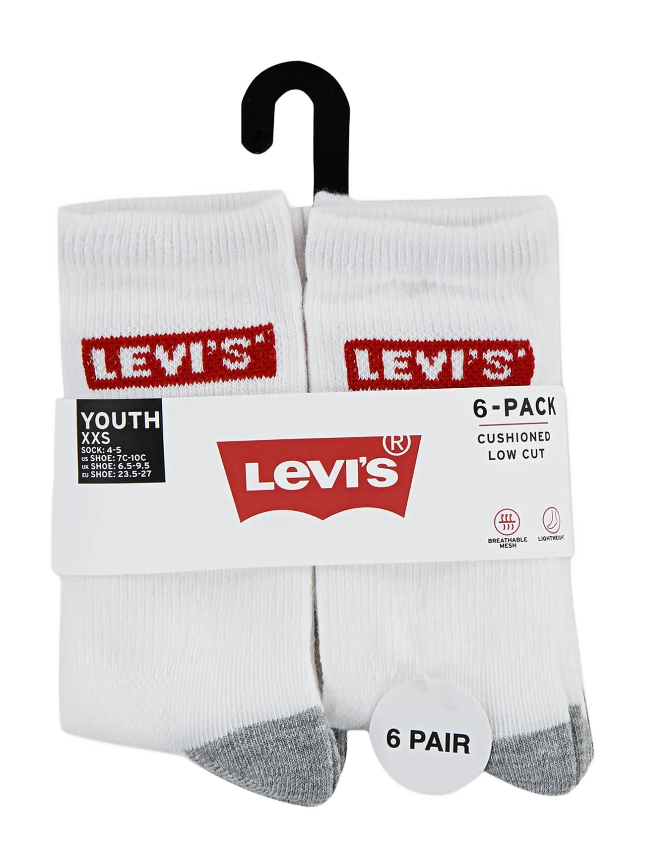 Levi's - Levi's® Core Crew Length Socks 6-Pack - strømper - white - 2
