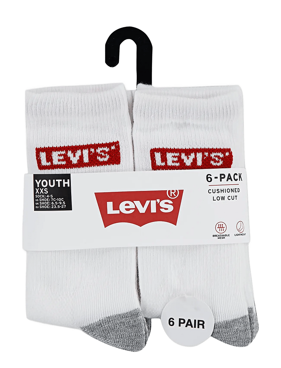 Levi's - Levi's® Core Crew Length Socks 6-Pack - strømper - white - 2