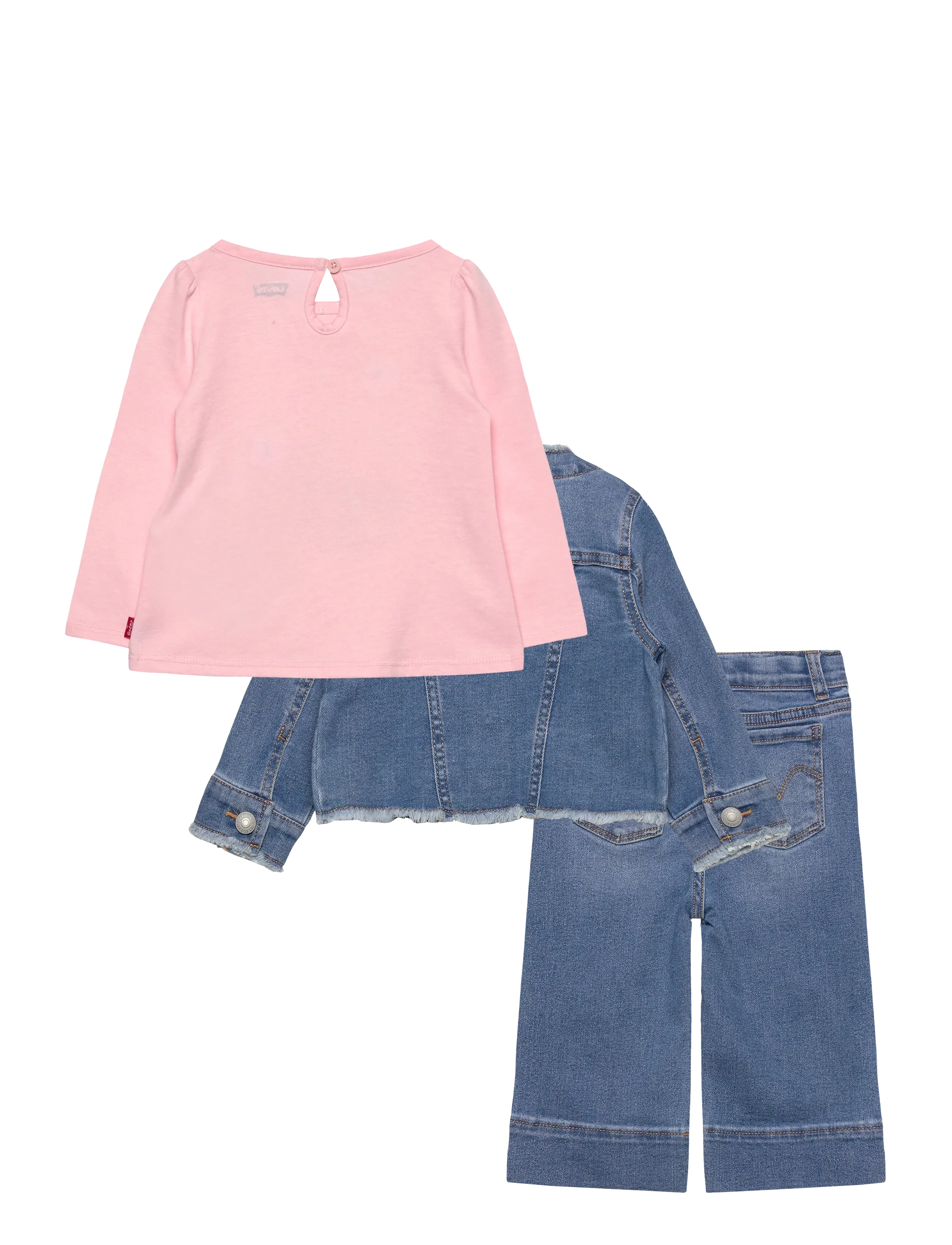 Levi's - Levi's® Jacket, Tee and Wide Jeans 3-Piece Set - crystal rose - 1