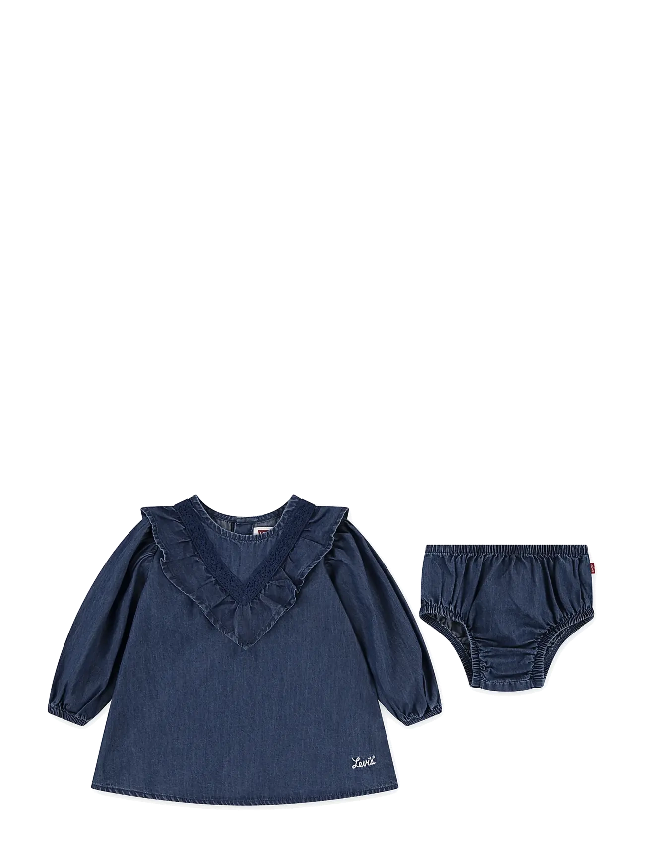 Levi's Levi's® Denim Ruffle Dress - Langärmelige Babykleider - DARK WAVE / blue