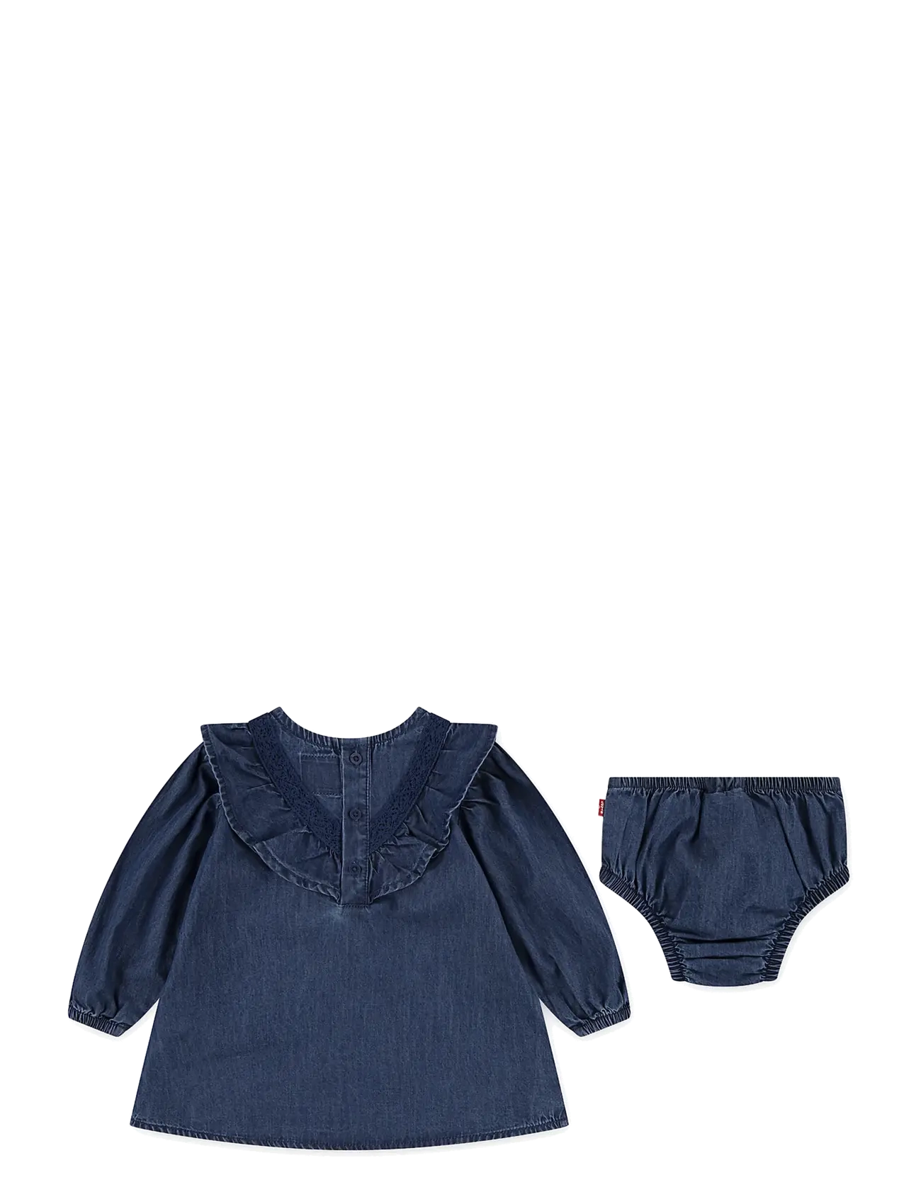 Levi's - Levi's® Denim Ruffle Dress - long-sleeved baby dresses - dark wave - 1