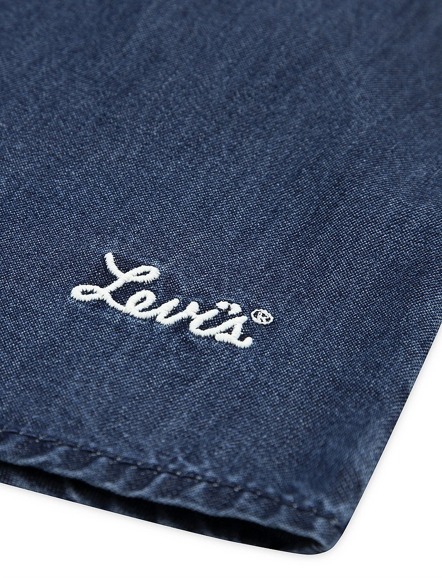 Levi's - Levi's® Denim Ruffle Dress - langärmelige babykleider - dark wave - 4