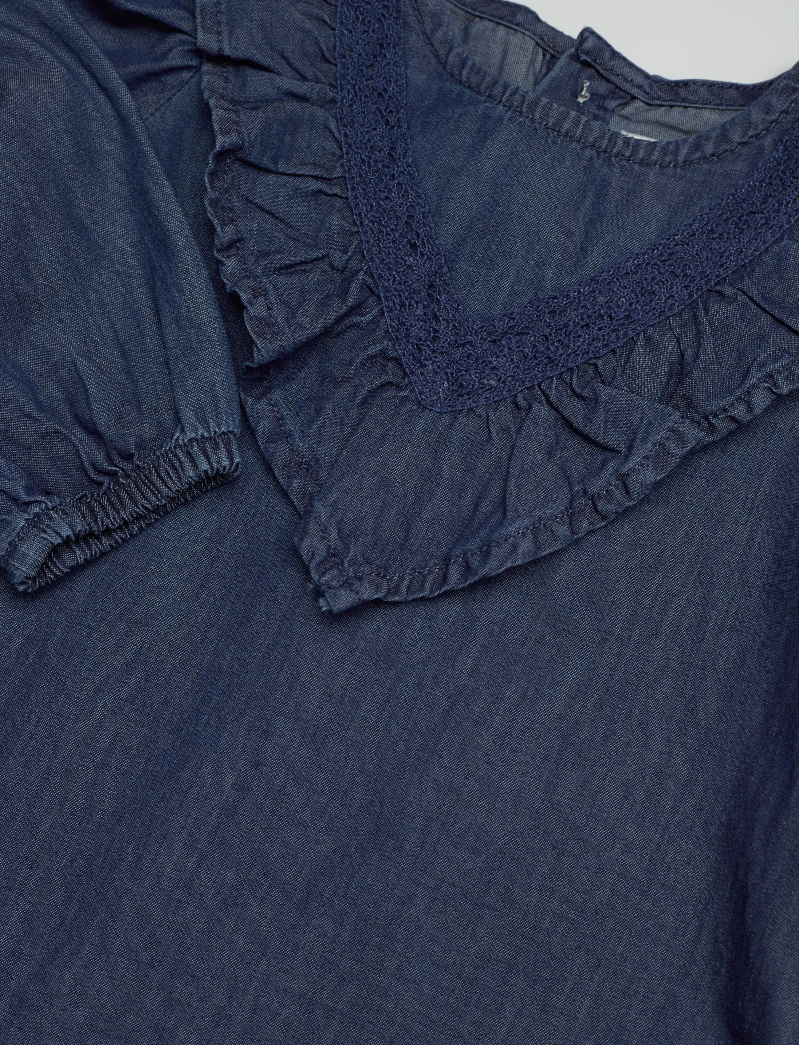 Levi's - Levi's® Denim Ruffle Dress - babyjurken met lange mouwen - dark wave - 4