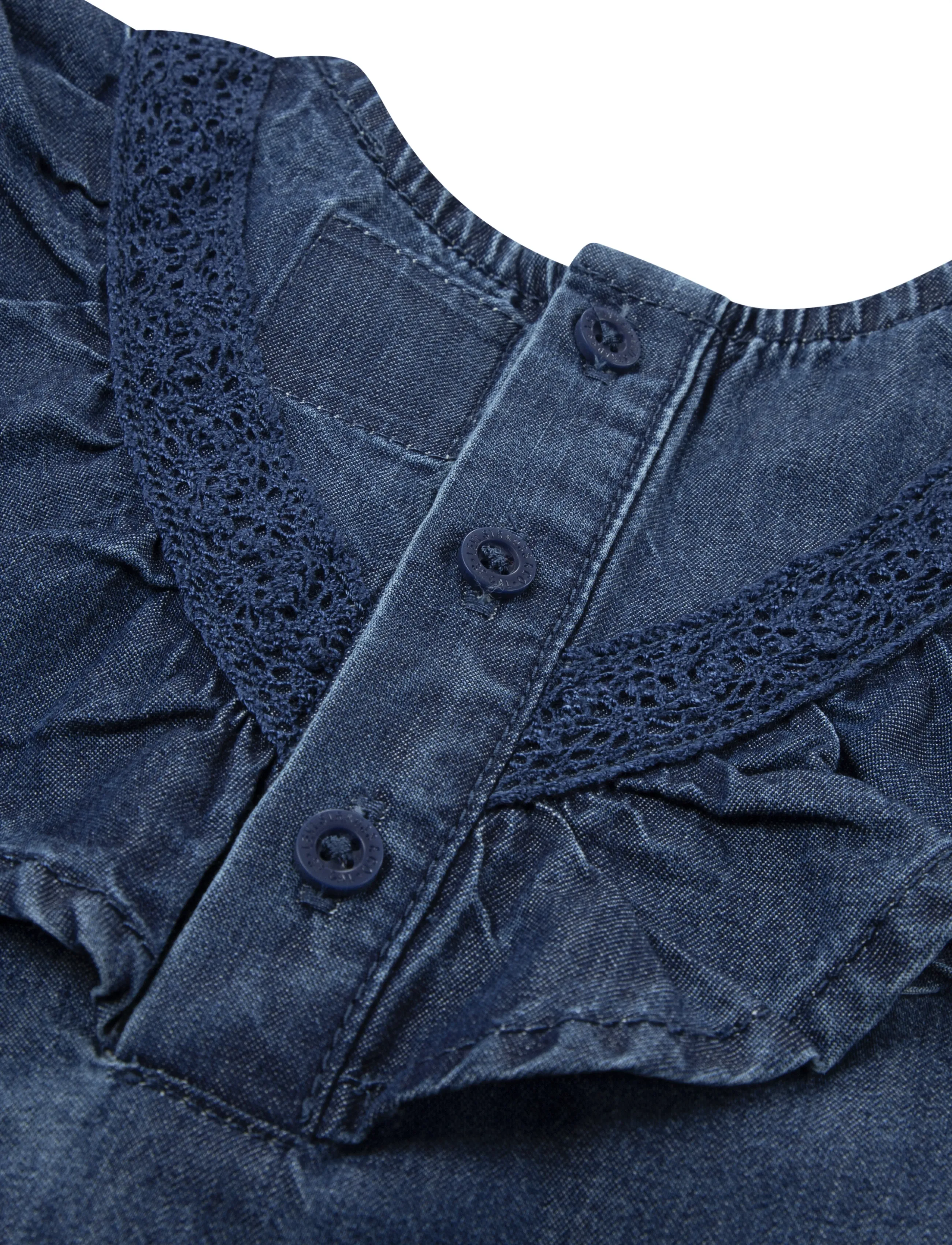 Levi's - Levi's® Denim Ruffle Dress - long-sleeved baby dresses - dark wave - 5