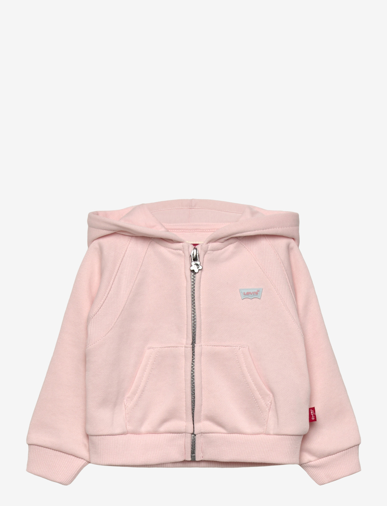 Levi's - Levi's® Ribbed Raglan Full Zip Hoodie - hættetrøjer - crystal pink - 0