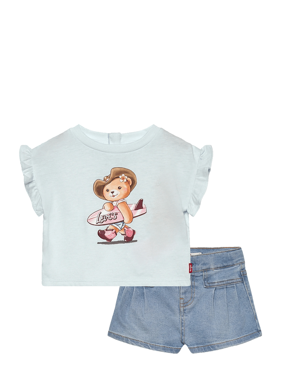 Levi's - Levi's® Cowboy Bear Tee and Pleated Shorts 2-Piece Set - sets mit kurzärmeligem t-shirt - country air - 0
