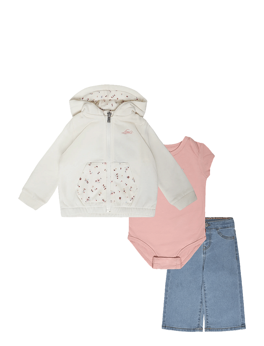 Levi's - 3P-3PC PANT SET - sets with short-sleeved t-shirt - powder pink - 0