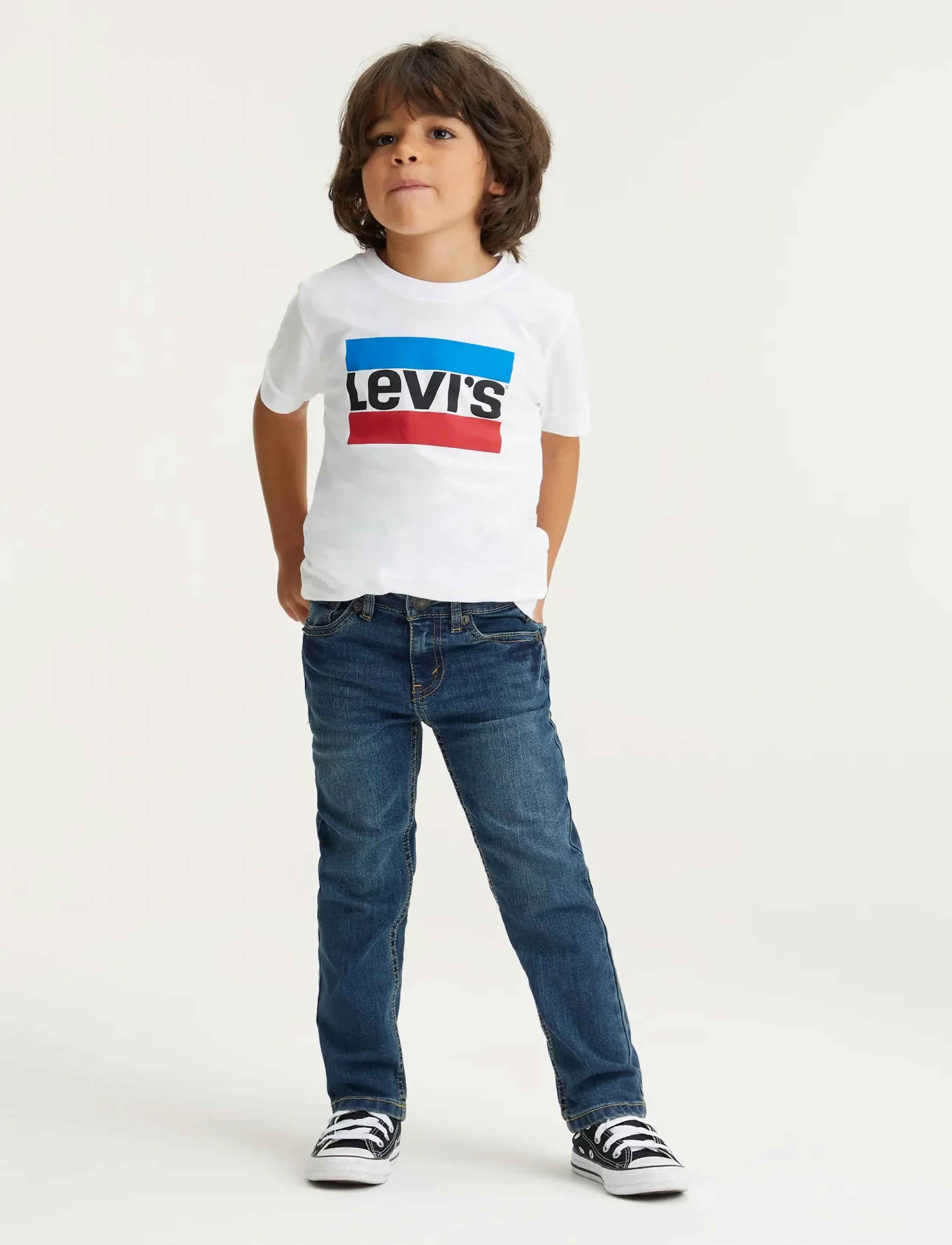 Levi's 511 Slim Fit Jeans, Børn, Slim Fit Bootcut Jeans, Blå, Str: 128