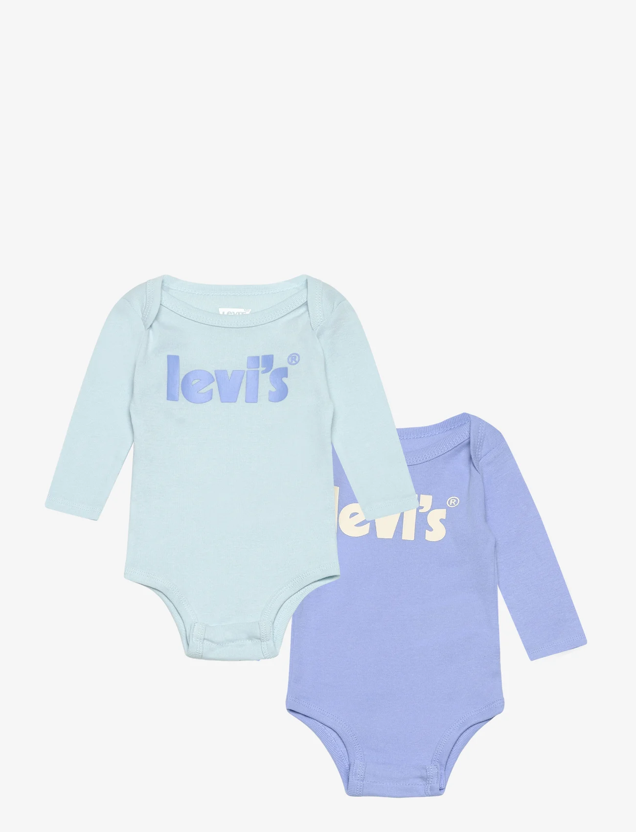 Levi's - Levi's® Poster Logo Long Sleeve Bodysuit 2-Pack - lowest prices - blue - 0