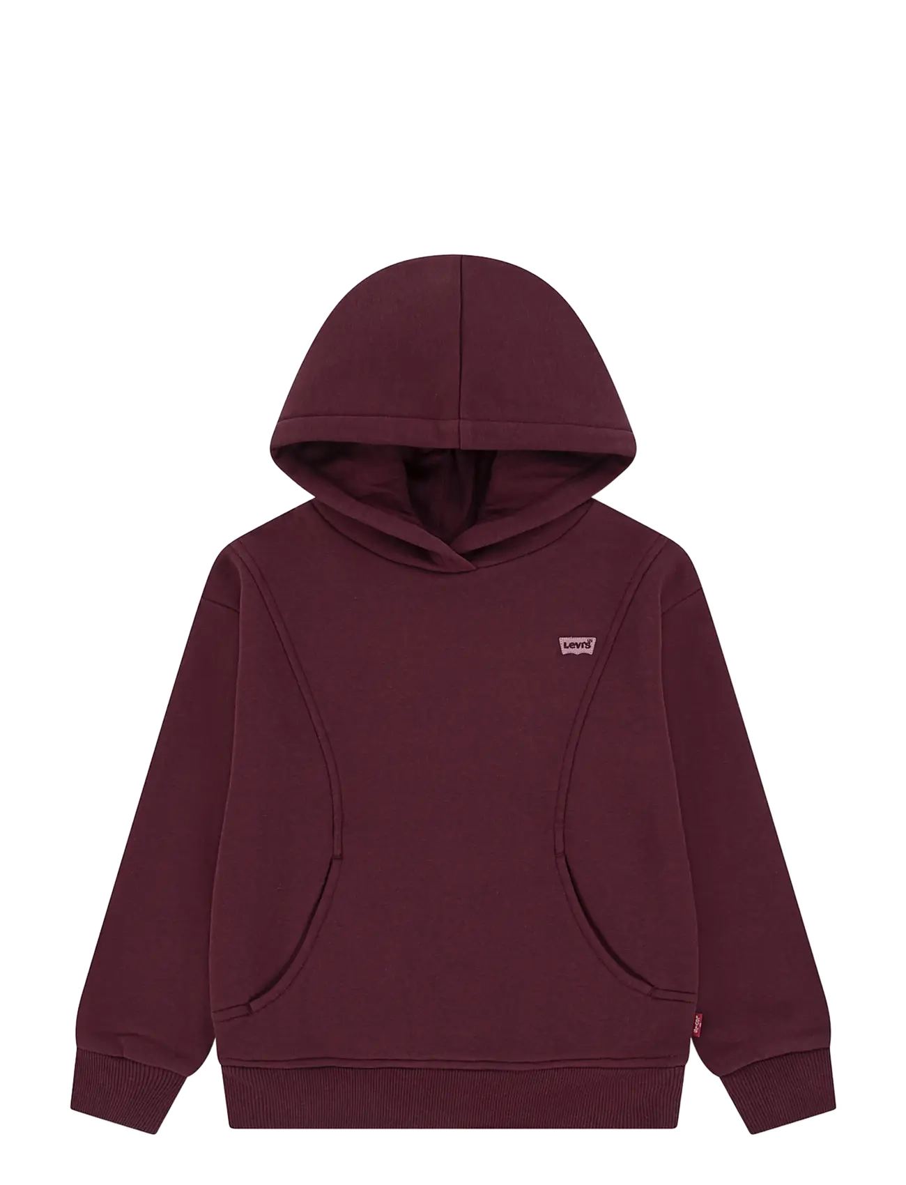 Levi's Levi's® Batwing Patch Thumbhole Pullover Hoodie - Tøj - CHOCOLATE TRUFFLE / burgundy